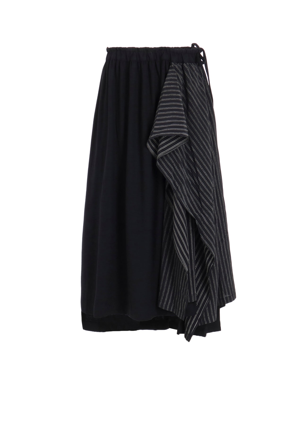 COTTON/CREPE DE CHINE FLARE SKIRT