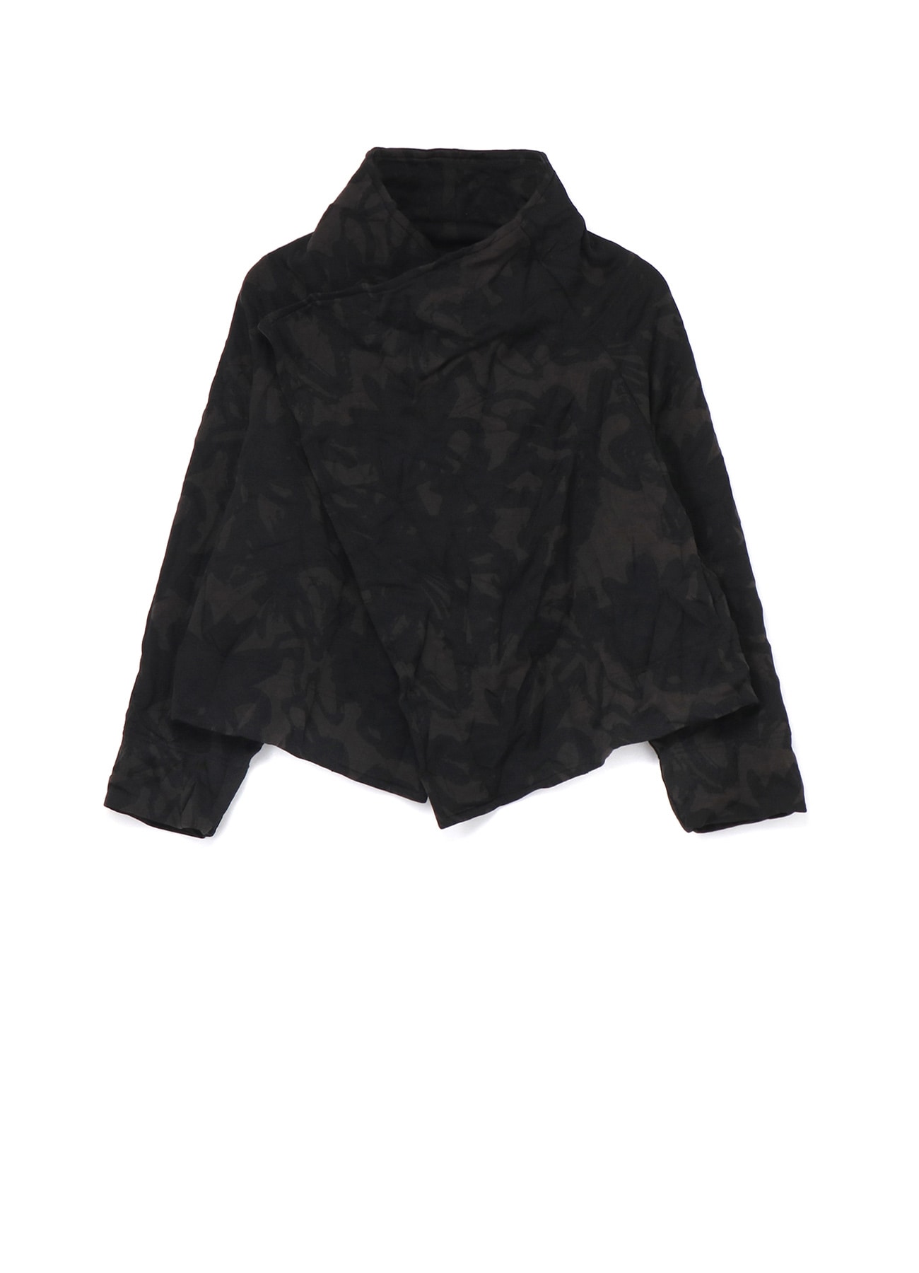 FLOWER PRINT SHRINK LAYERED JACKET