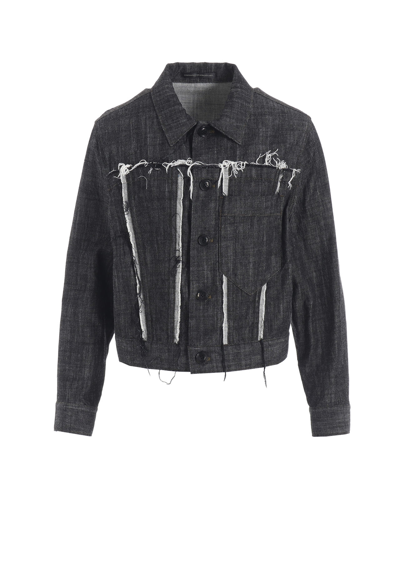 8OZ UNTRIMMED PANEL DENIM JACKET