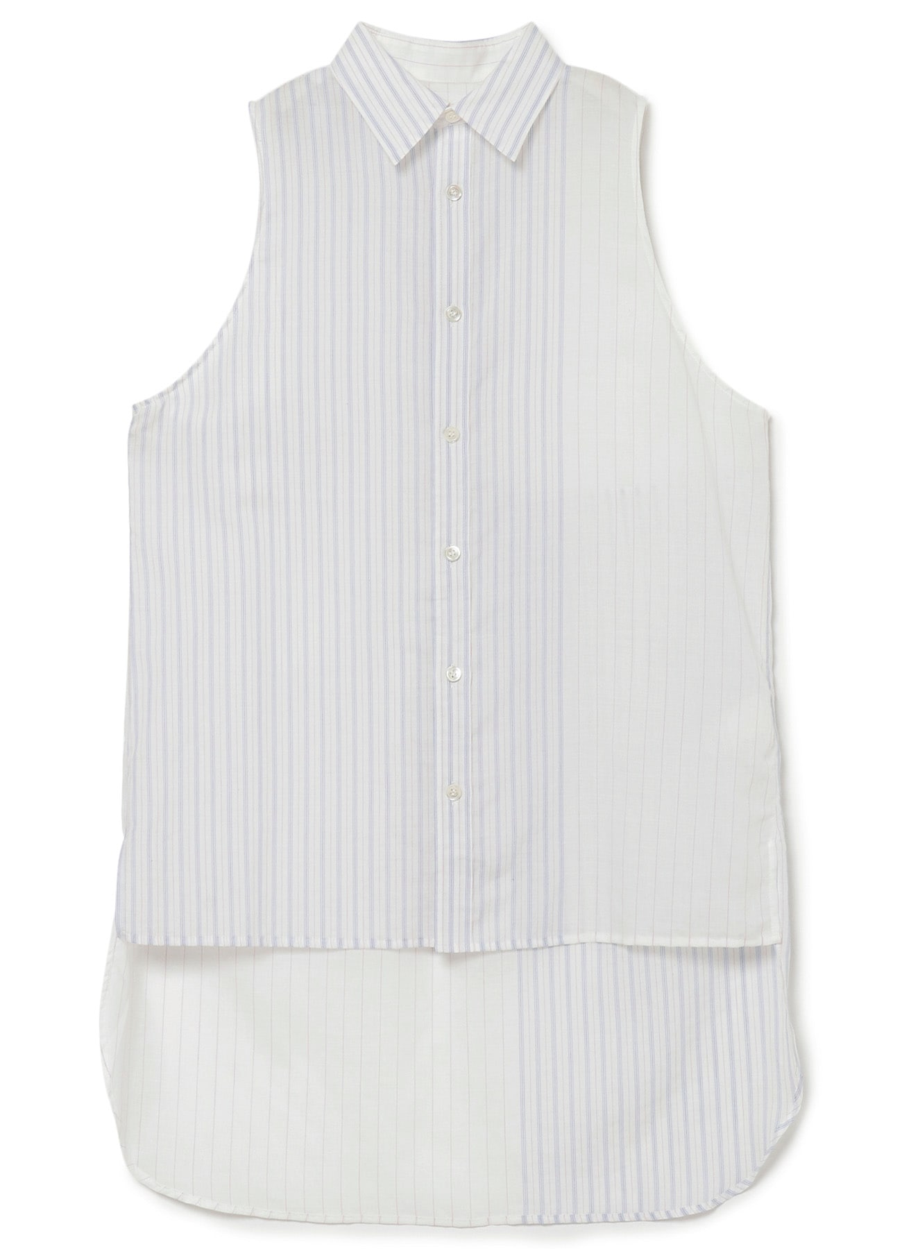 レクセルラミーマスストライプ ノースリーブシャツ(XS White): Vintage 