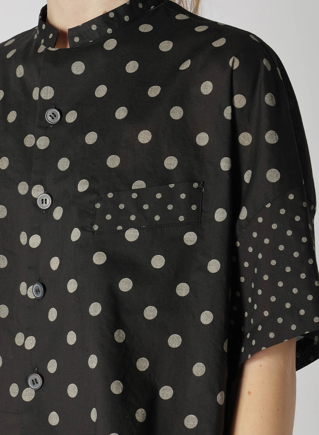 60/- COTTON LAWN DOT PRINT BOX BLOUSE