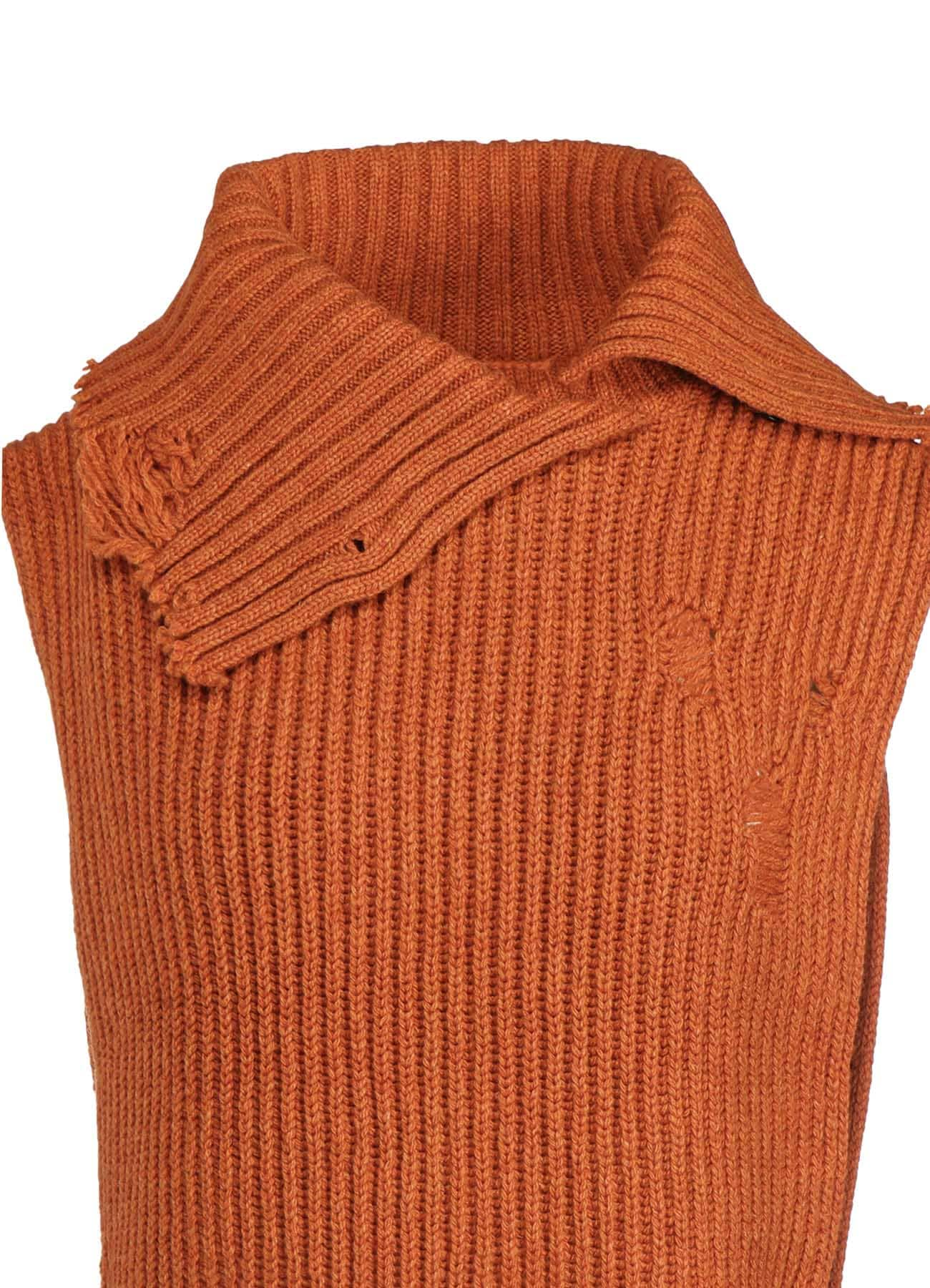 LAMB WOOL DAMAGED KNIT VEST