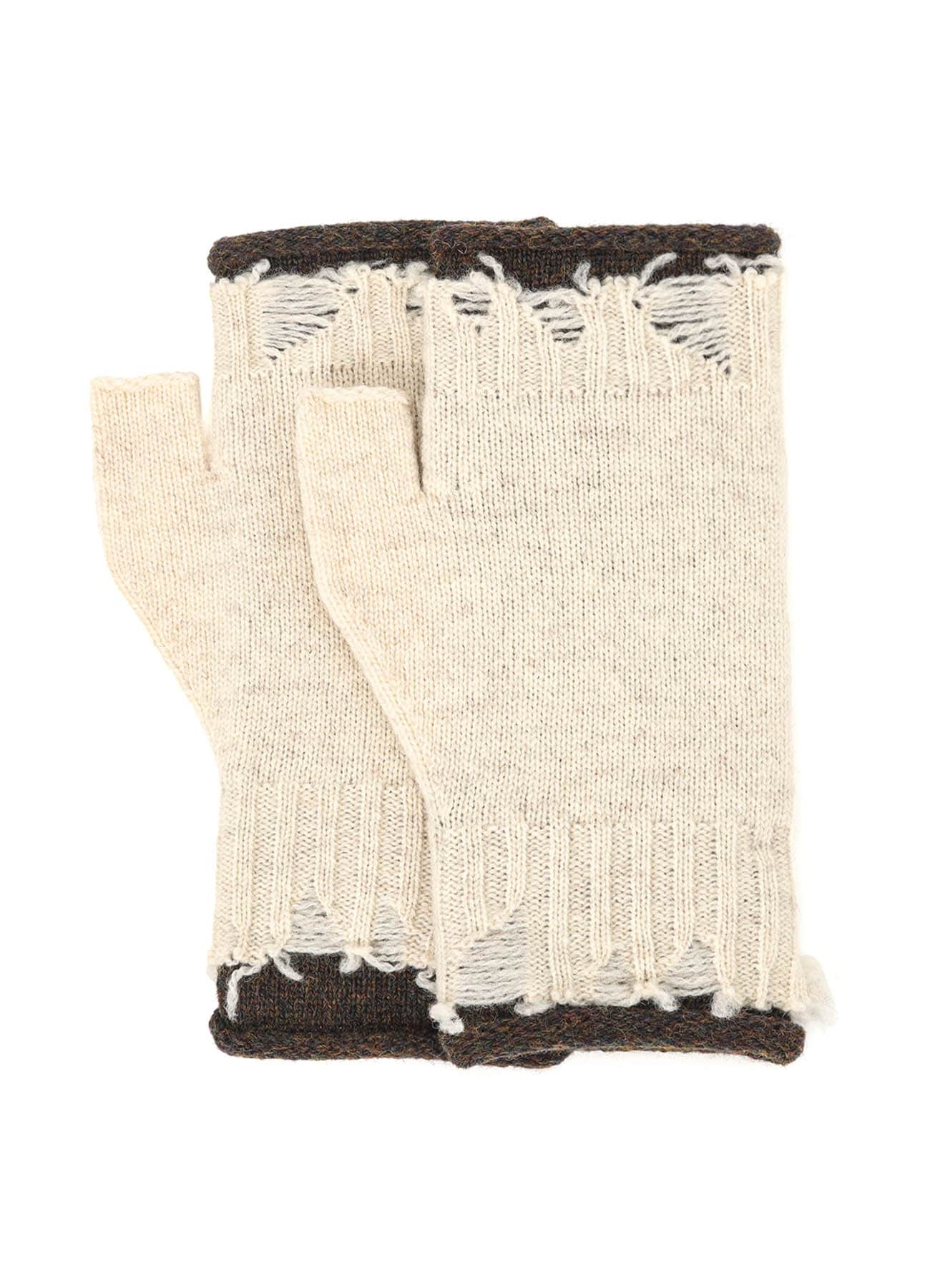 MILANO LAMB DAMAGED FINGERLESS GLOVES