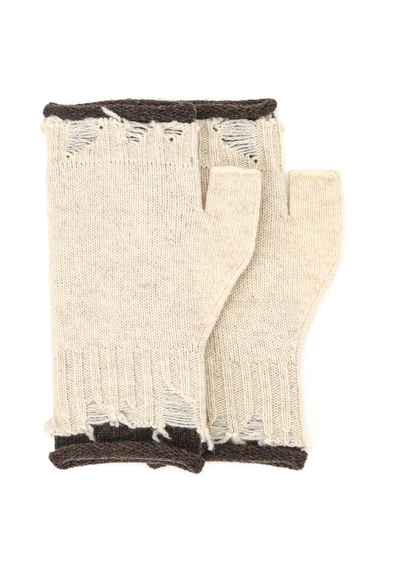 MILANO LAMB DAMAGED FINGERLESS GLOVES