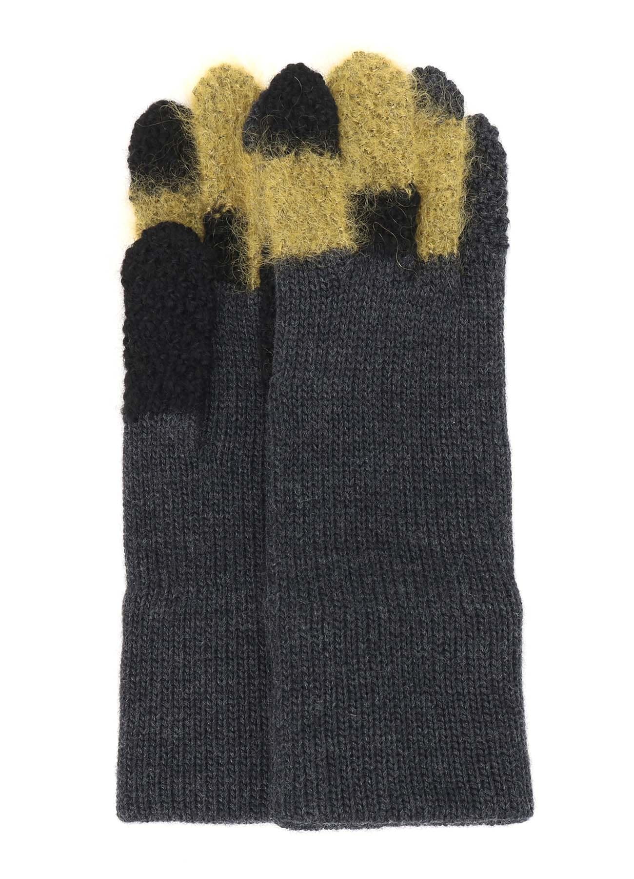 【10/18 12:00 Release】W SLUB×MOHAIR PATCHED SHORT GLOVES