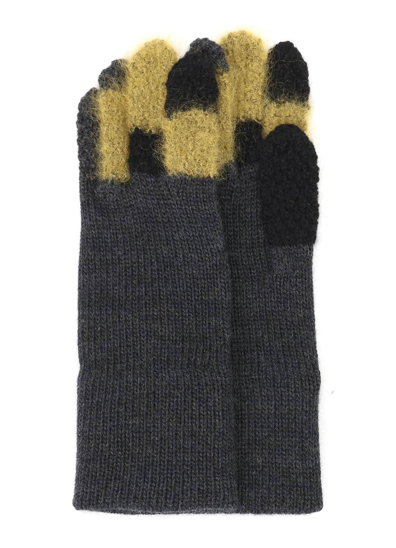 【10/18 12:00 Release】W SLUB×MOHAIR PATCHED SHORT GLOVES