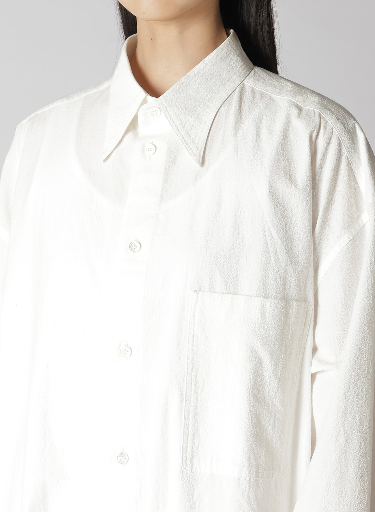 【7/17 12:00 Release】HIGH TWISTED COTTON LONG SHIRT