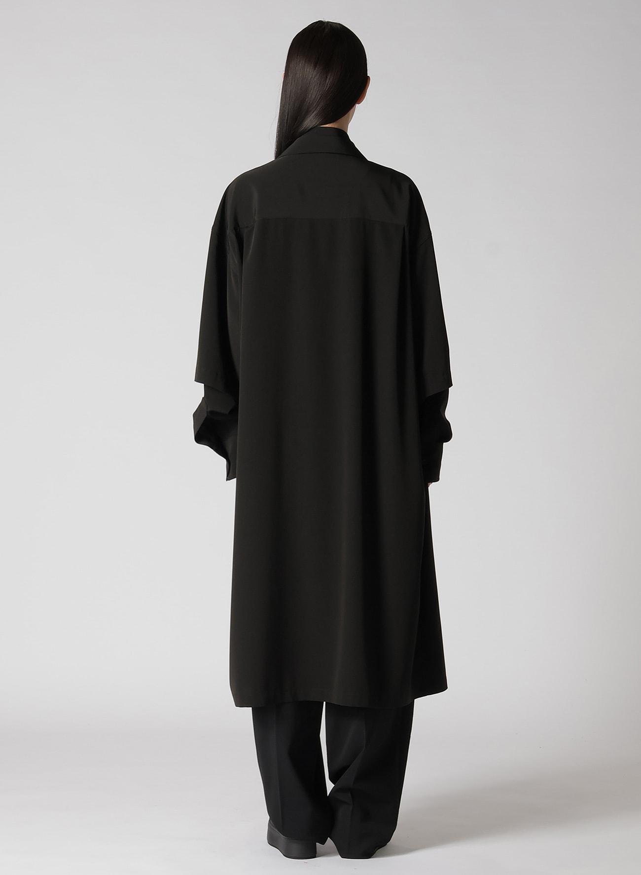 【8/7 12:00 Release】TRIACETATE/POLYESTER DOUBLE LAYERED LONG SHIRT