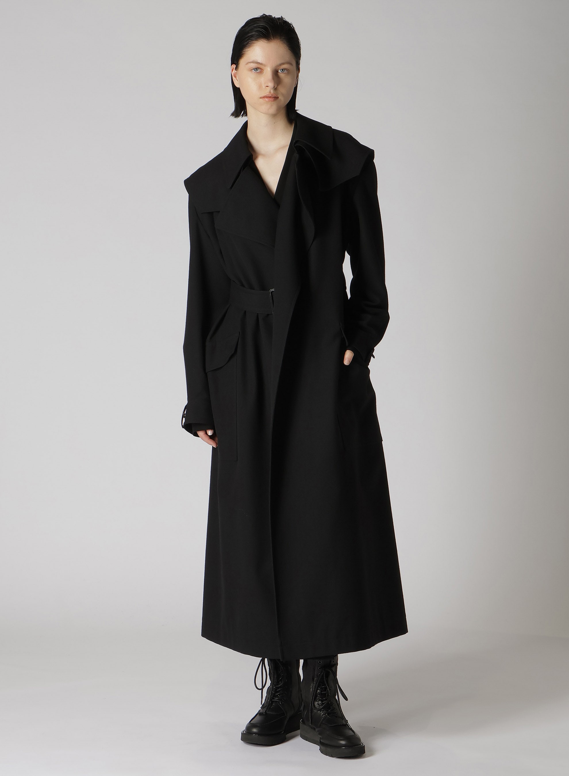 OLD ARMY WOOL SERGE TRENCH COAT