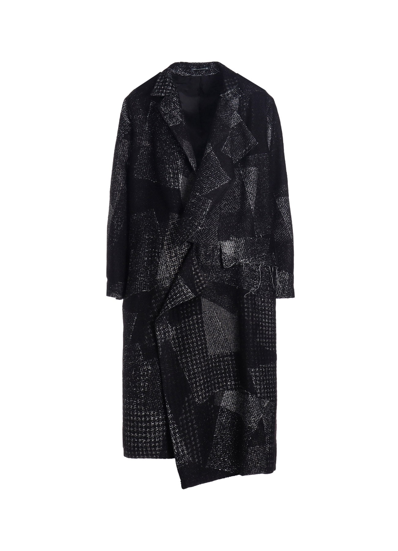 【9/1 12:00 Release】WOOL COTTON RANDOM HOUNDSTOOTH JQ LEFT FRONT CUT COAT