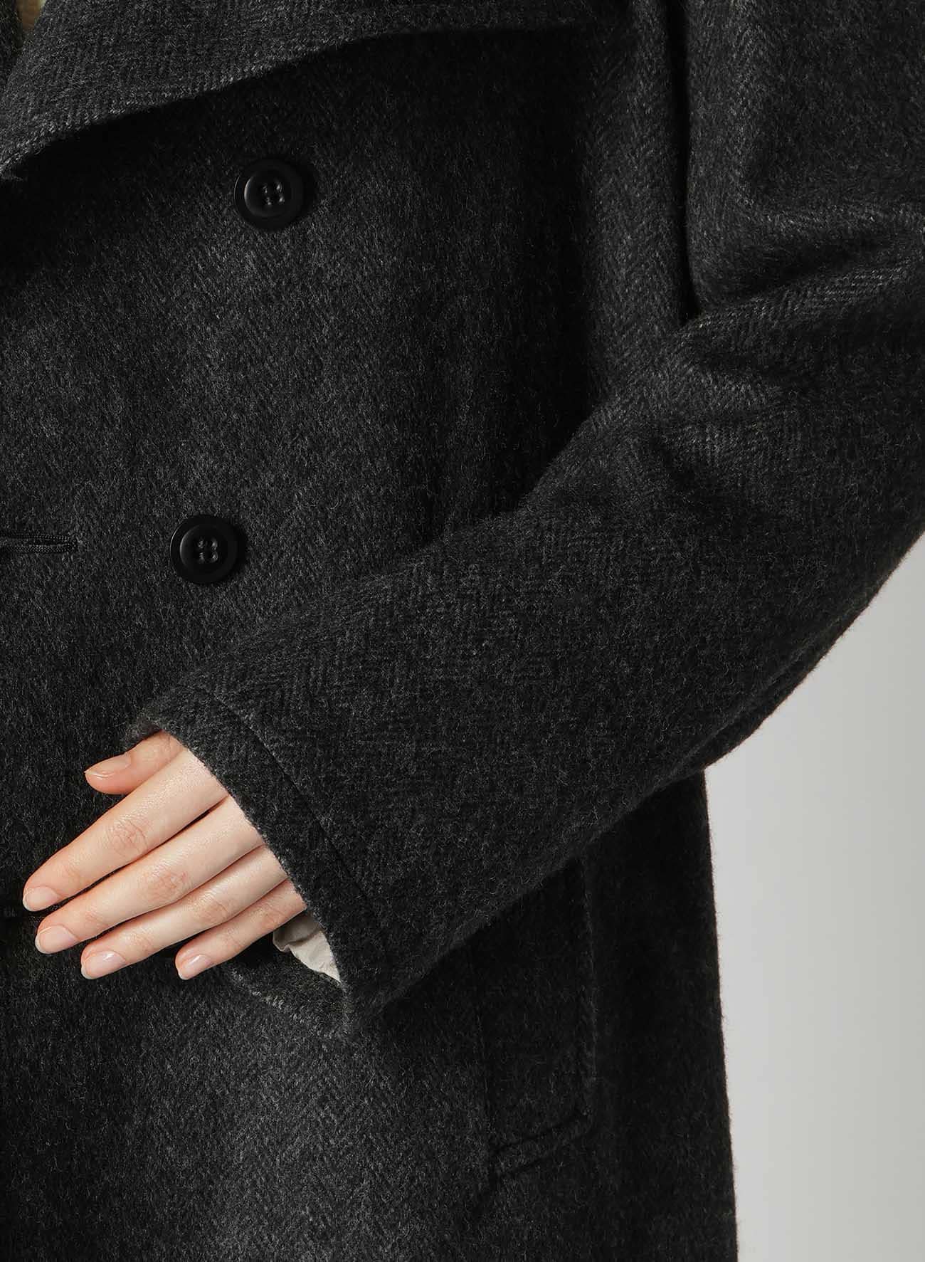 【11/1 12:00 Release】W/LI HERRINGBONE SHORT COAT