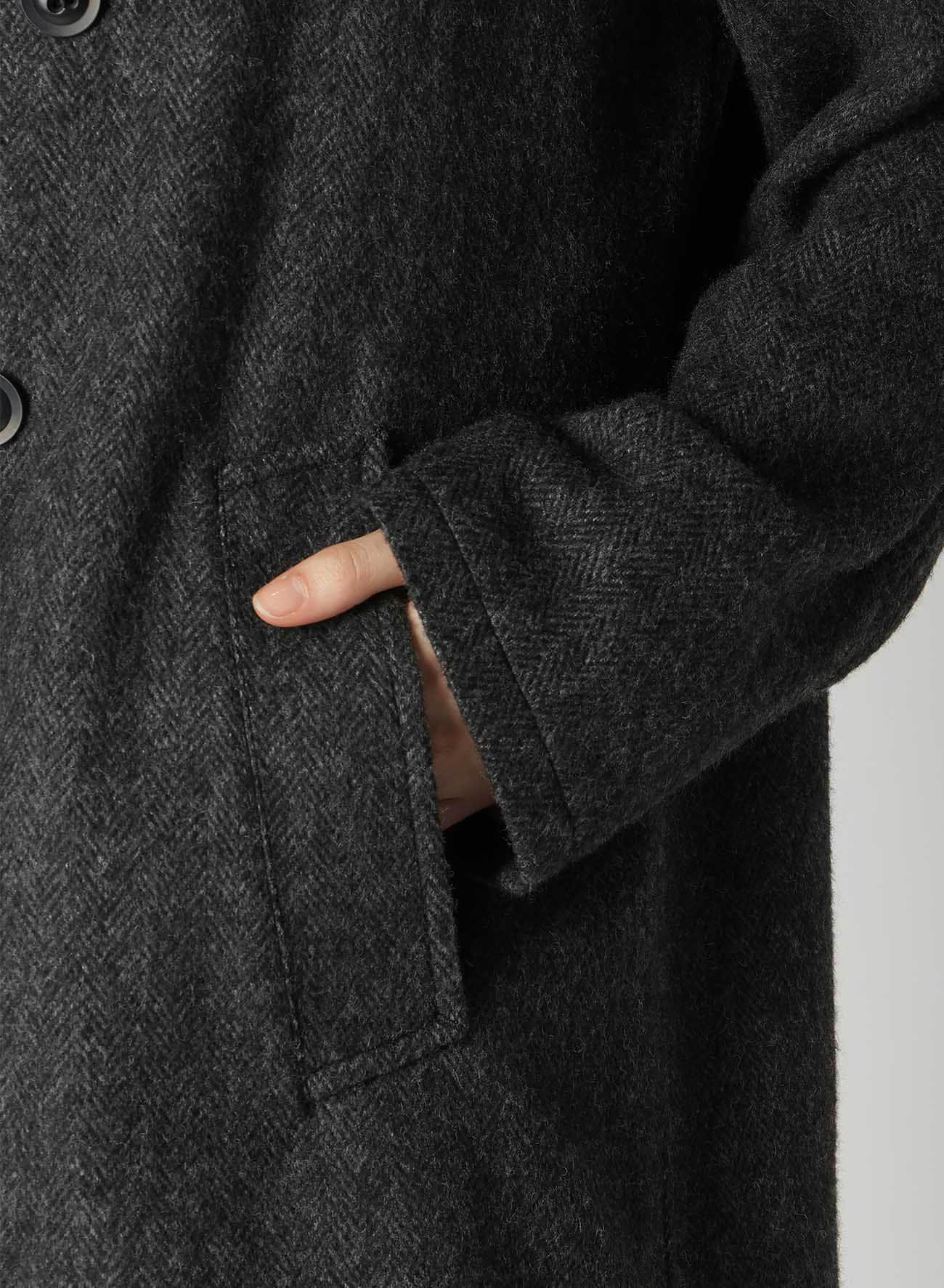 【11/1 12:00 Release】W/LI HERRINGBONE SHORT COAT