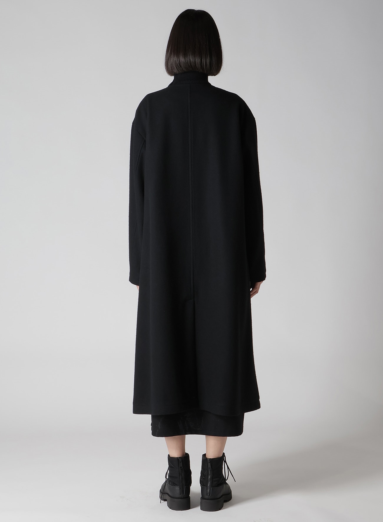 【11/1 12:00 Release】WOOL SINGLE MOSSER COLLARLESS COAT