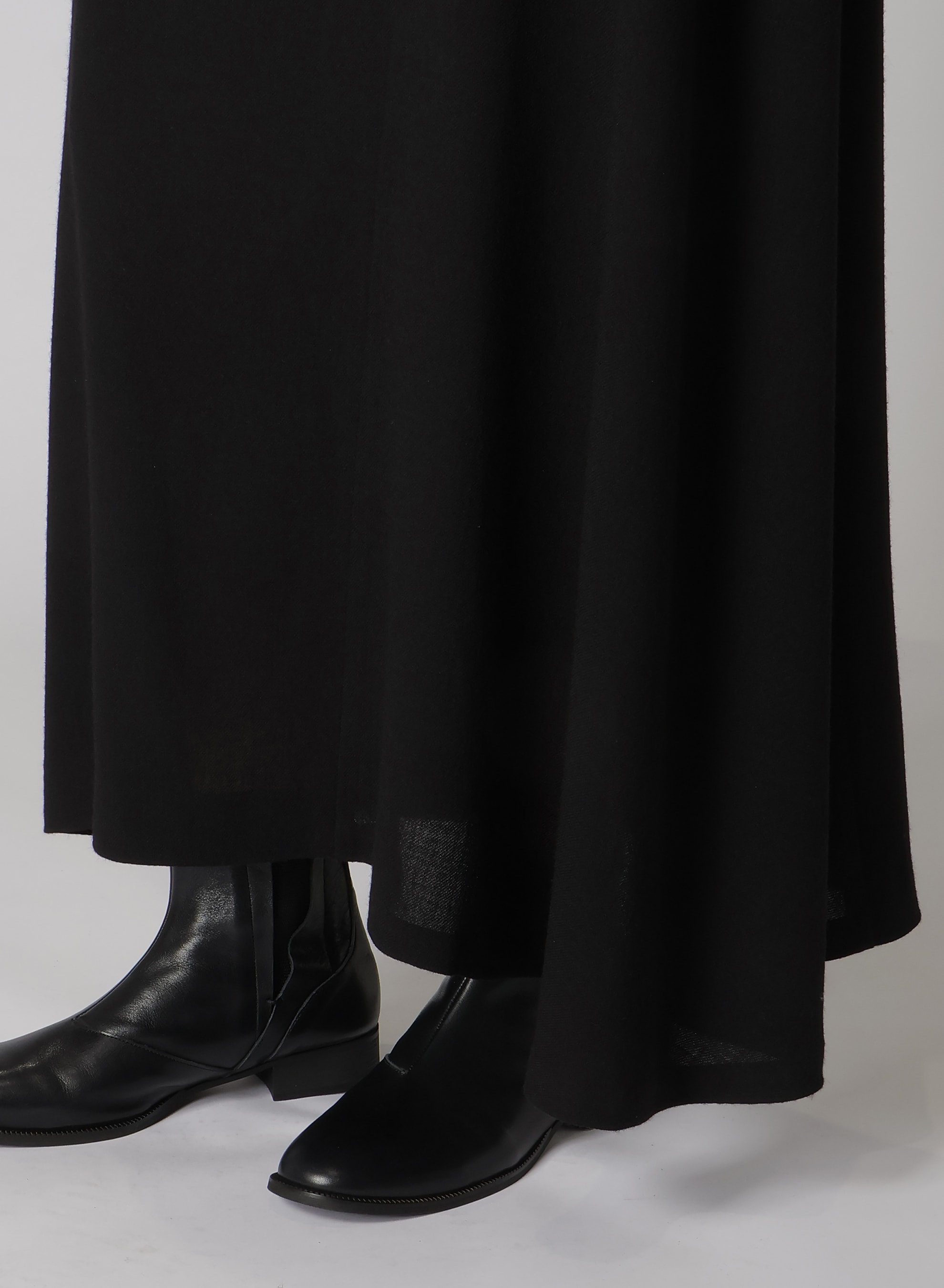 W/RY GAUZE WASHER COLLARLESS DRESS