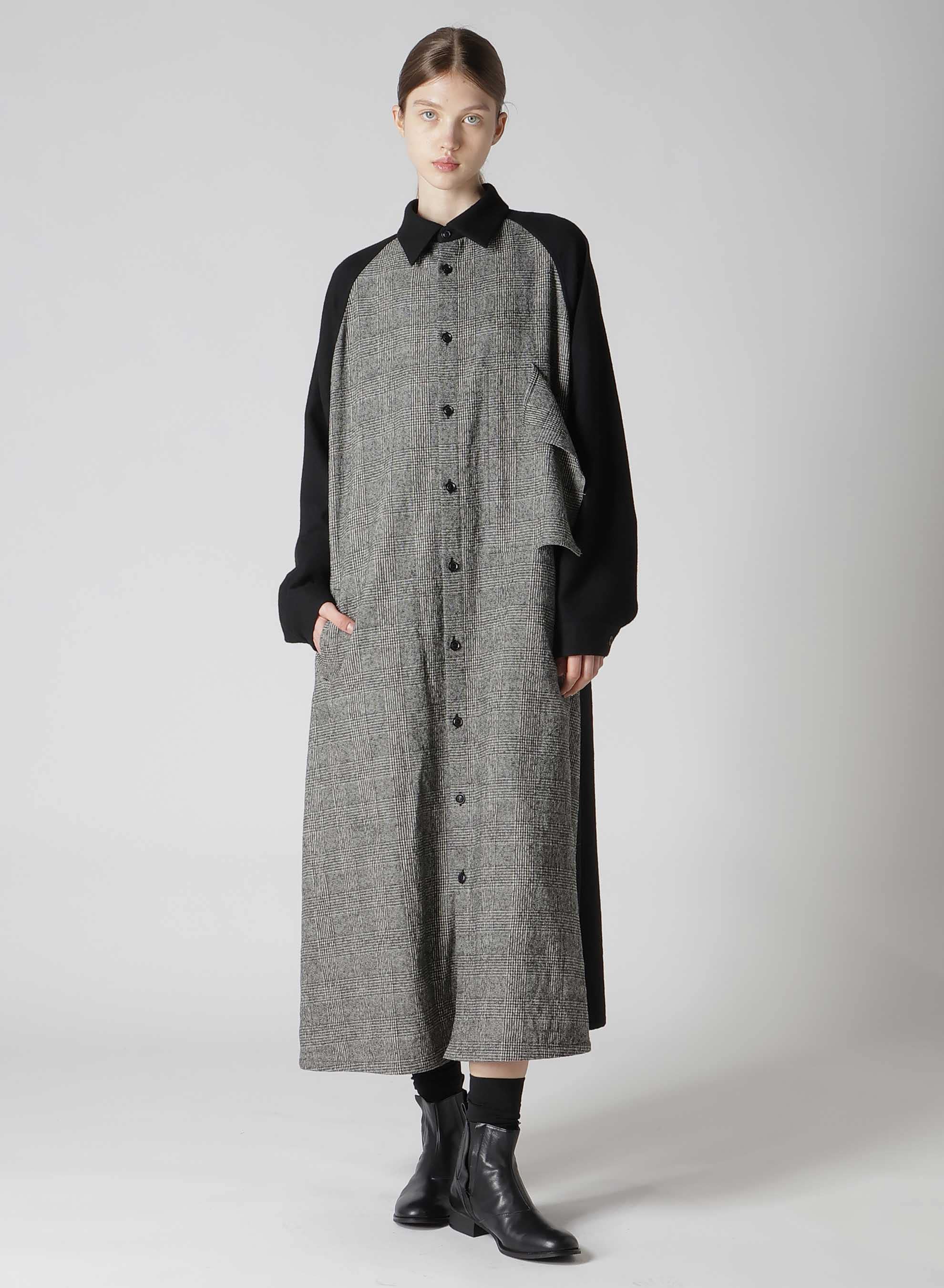 GLEN CHECK SHIRT DRESS