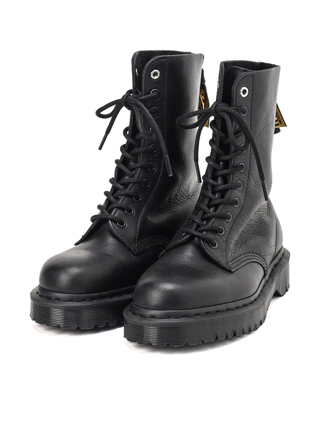 Y’s × Dr. Martens 10 EYE Y's BLACK CLASSIC CALF