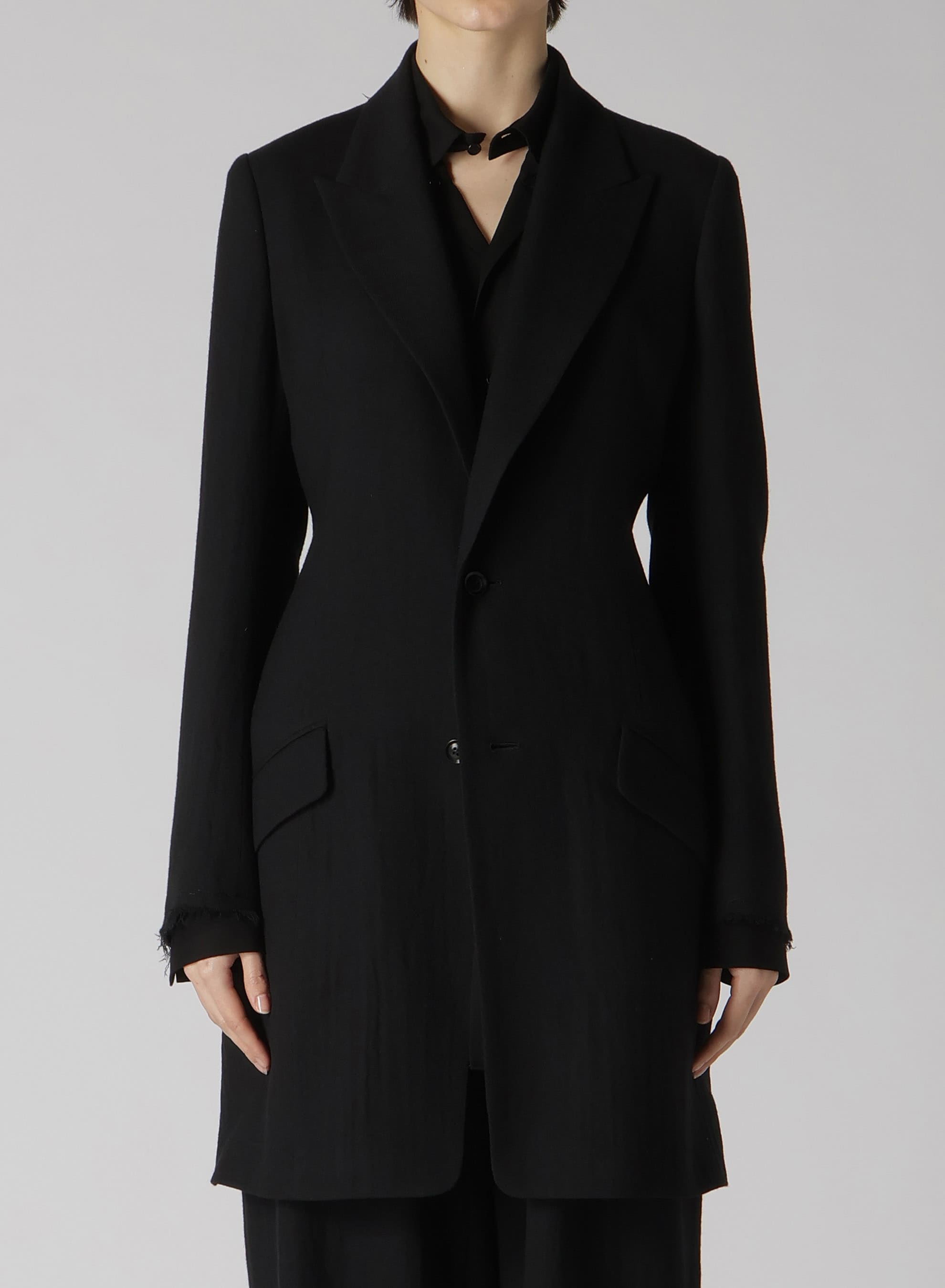 WOOL VIYELLA DOUBLE SLIT JACKET