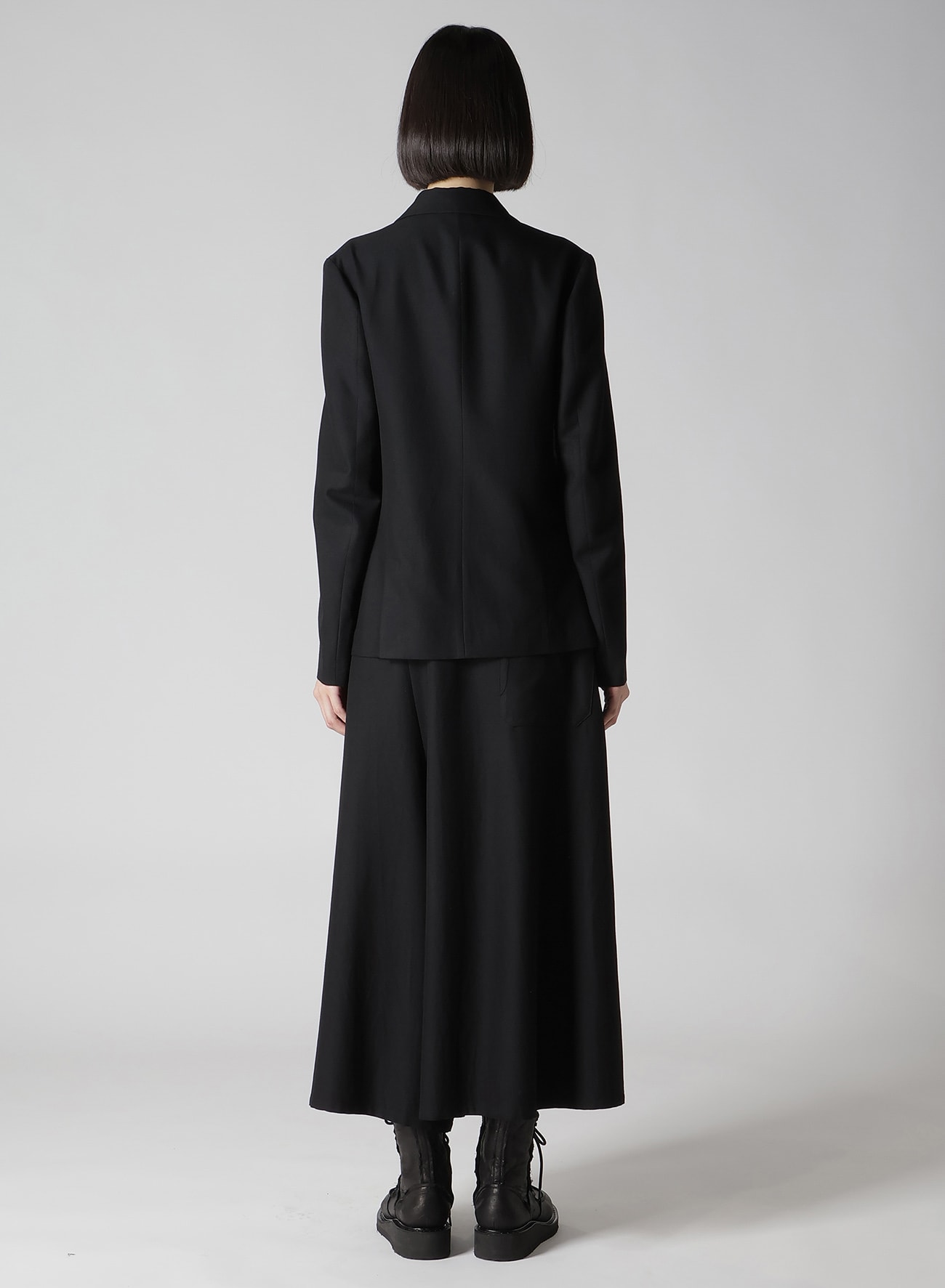 RY/W GABARDINE LEFT FRONT DRAPE JACKET(XS Black): Y's｜THE SHOP YOHJI  YAMAMOTO