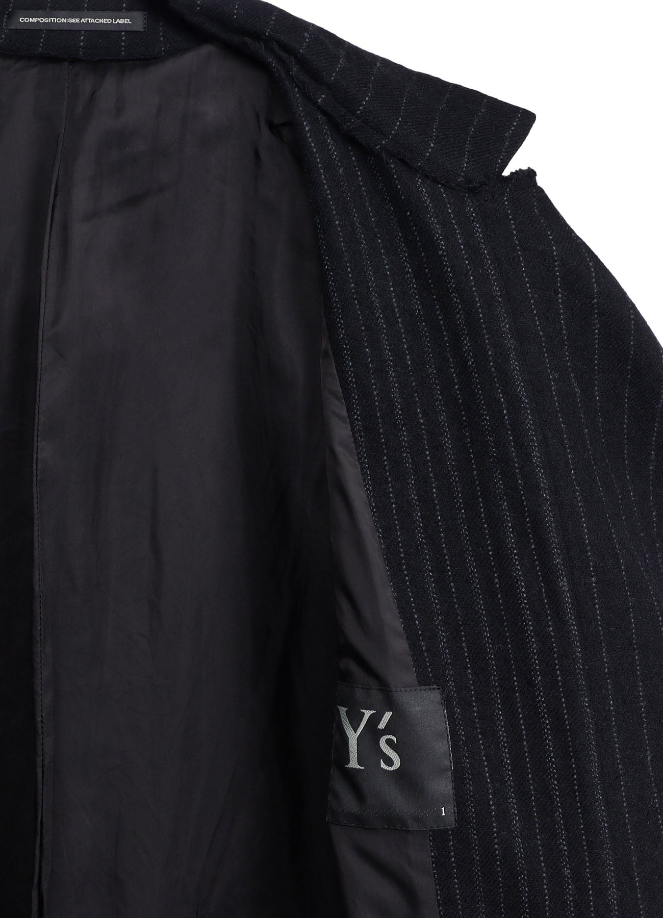 WOOL PINSTRIPE LEFT FACING JACKET