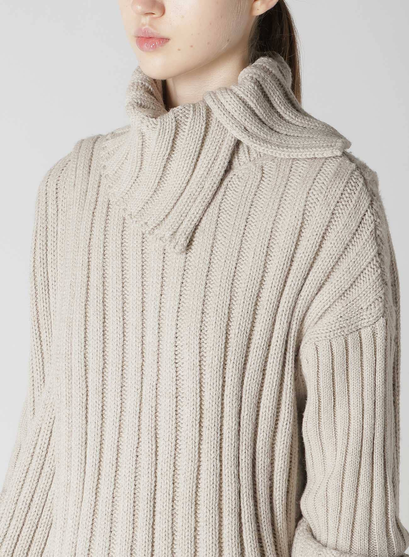 【11/1 12:00 Release】WIDE RIB TURTLENECK KNIT PULLOVER