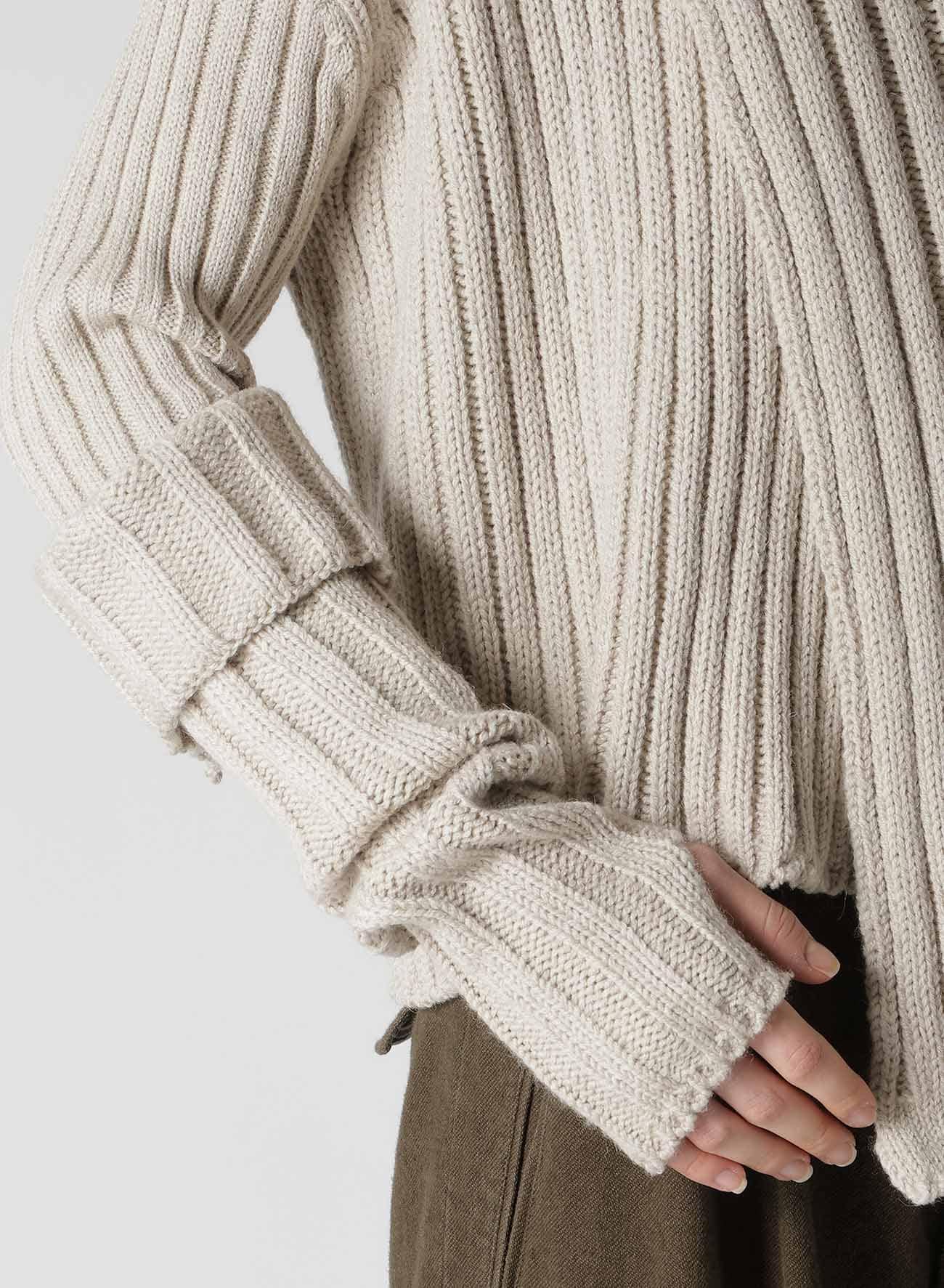 【11/1 12:00 Release】WIDE RIB TURTLENECK KNIT PULLOVER