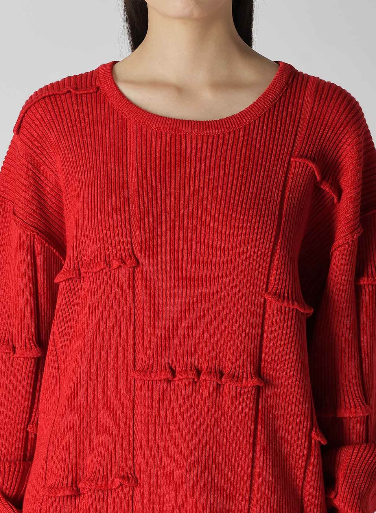 OVESIZED TUCK RIB KNIT