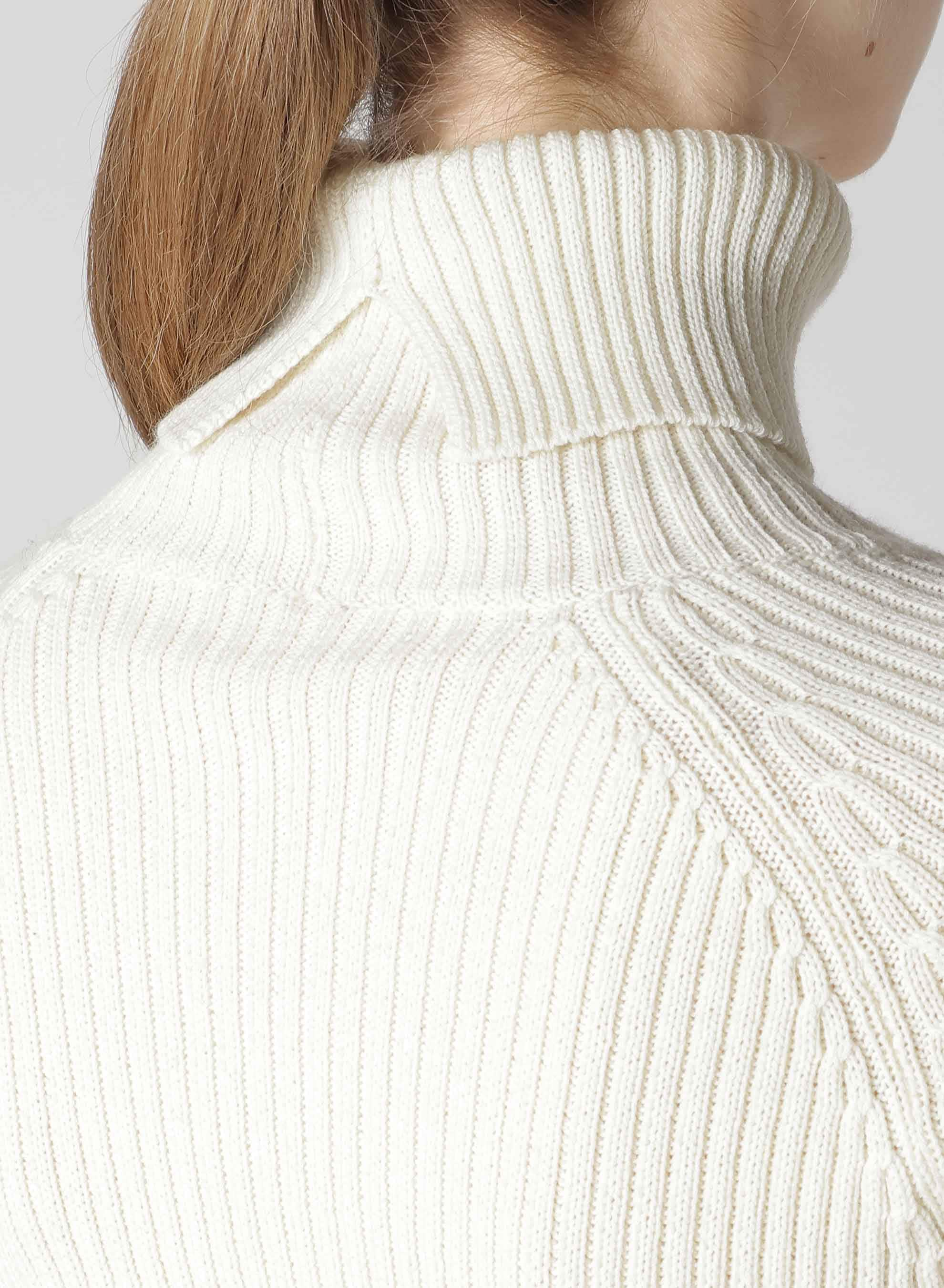 RIB HIGH NECK RAGLAN PULLOVER