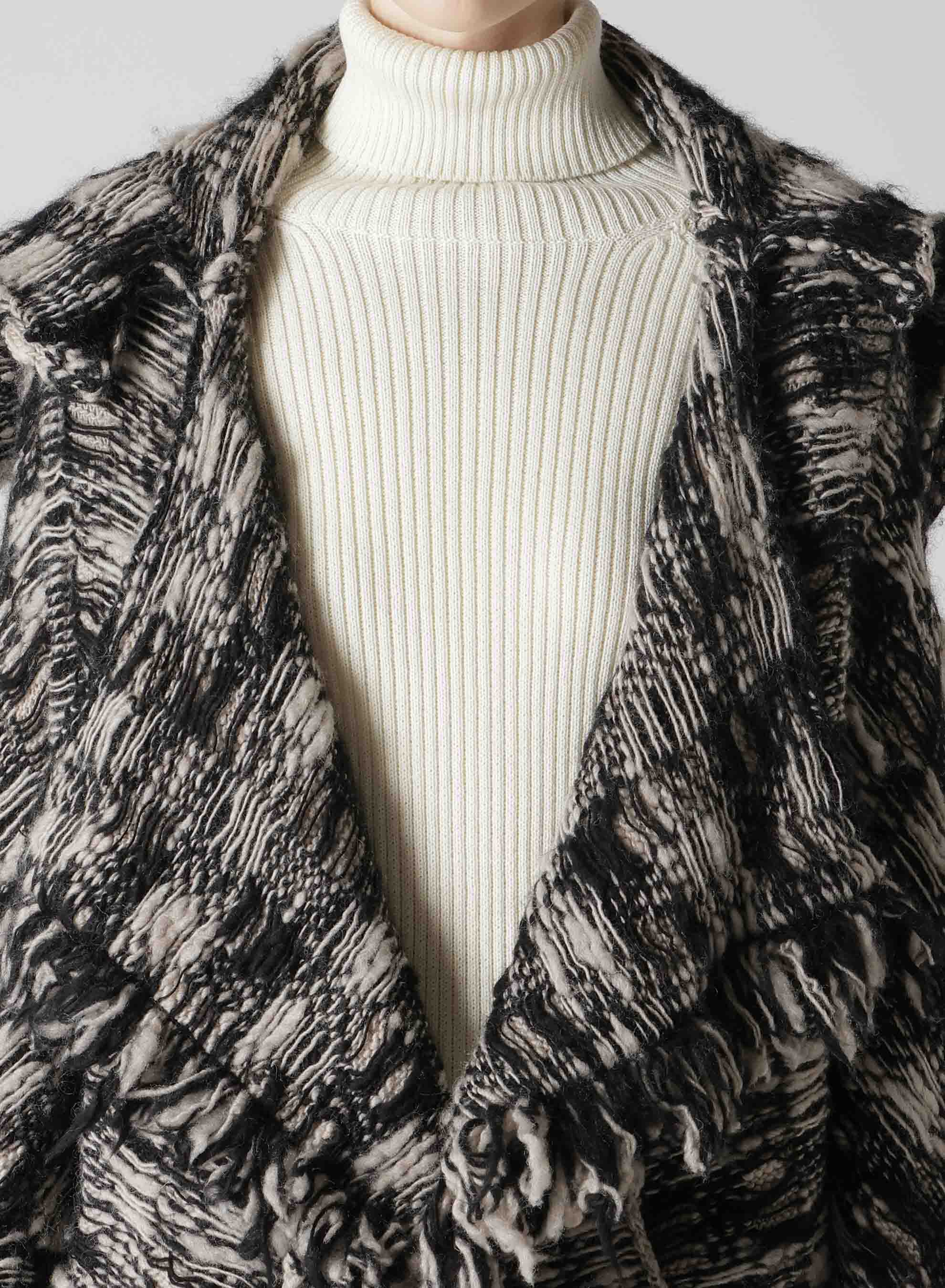 PLAID JACQUARD DOUBLE POCKET CARDIGAN