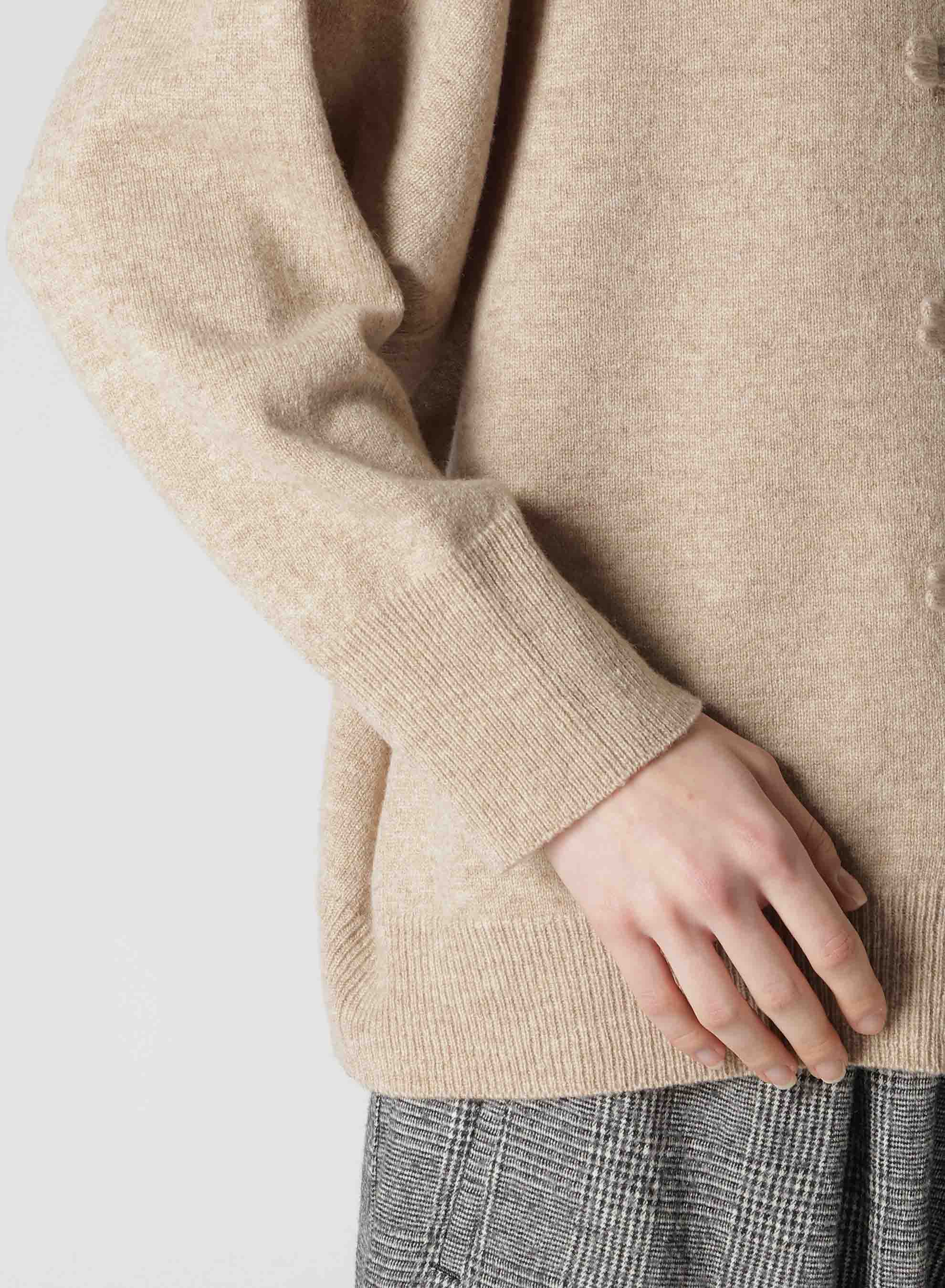 LAMB WOOL JERSEY CHINA BUTTON CARDIGAN