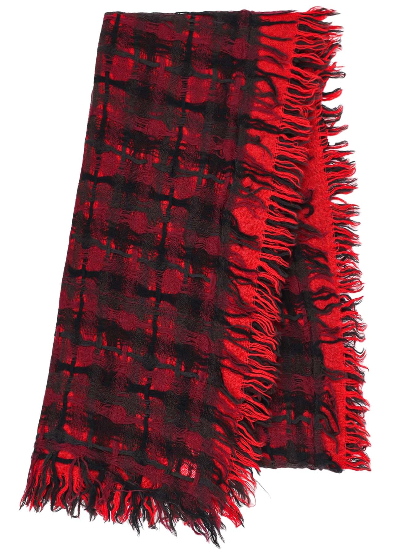 【9/13 12:00 Release】HOLED PLAID WOOL SCARF