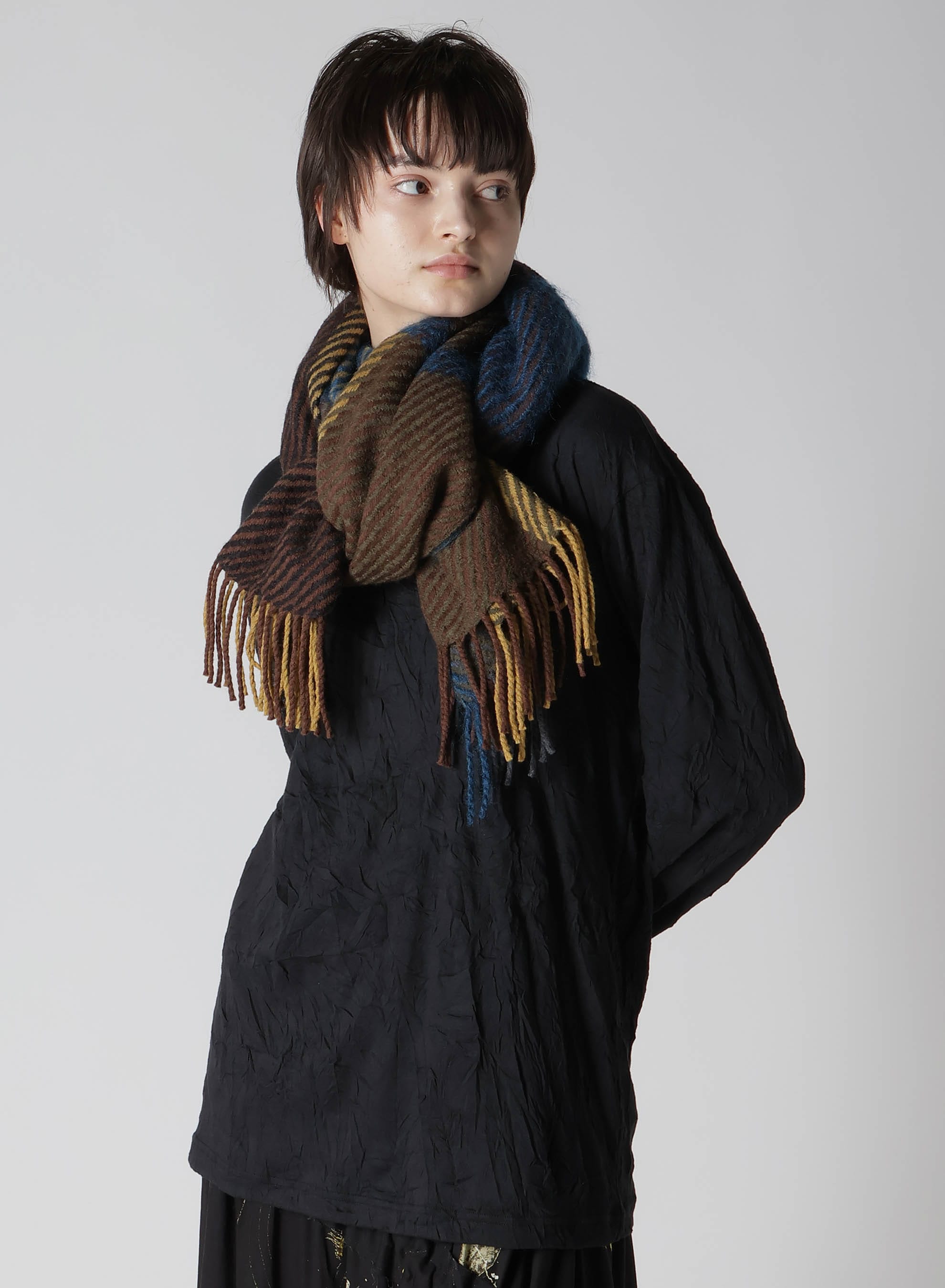 【10/18 12:00 Release】DOUBLE PLAID BIG TWILL SCARF