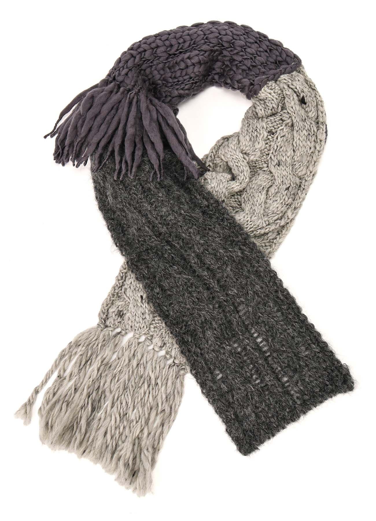 PATCHED KNITTED SCARF