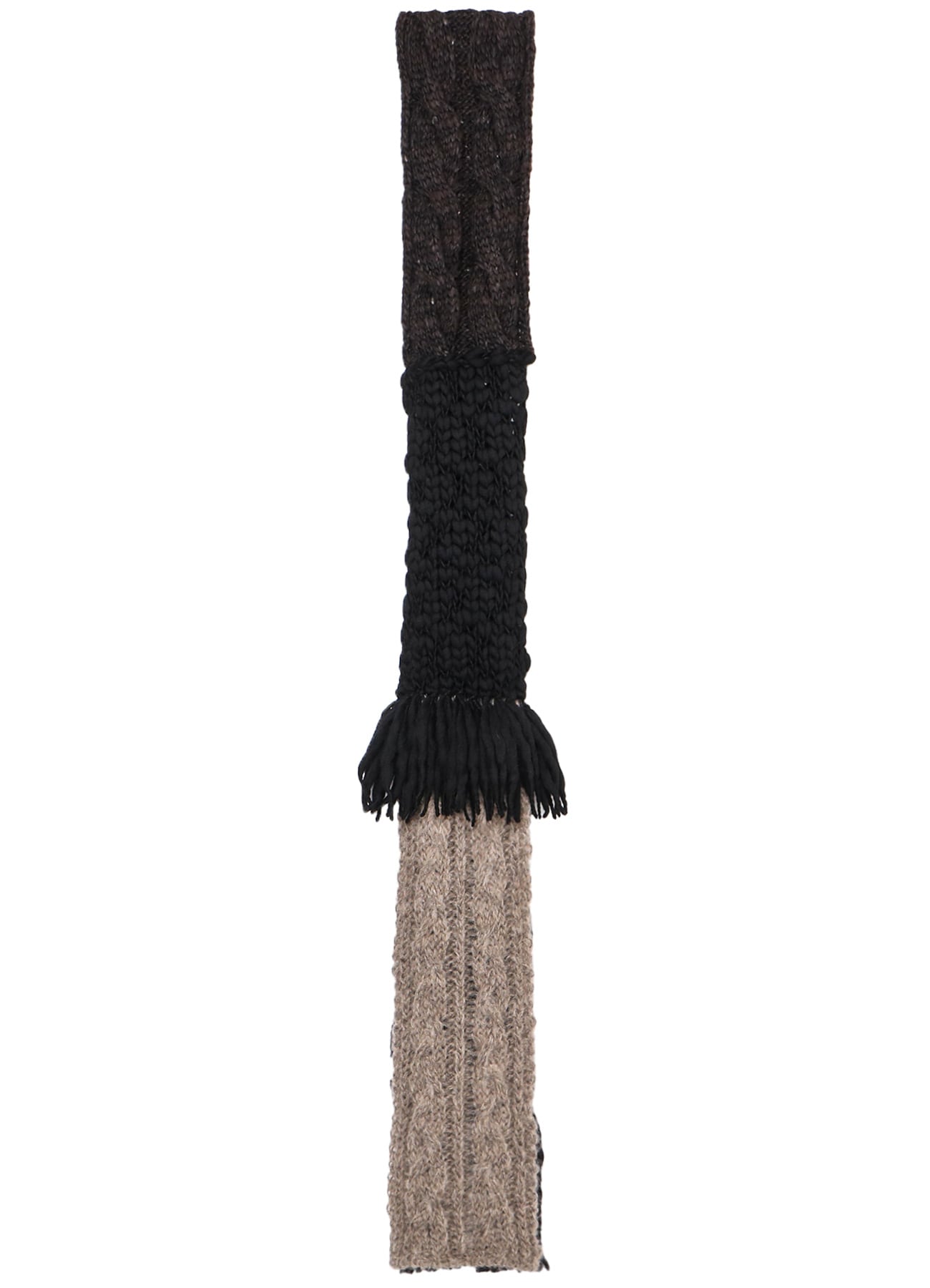 PATCHED KNITTED SCARF