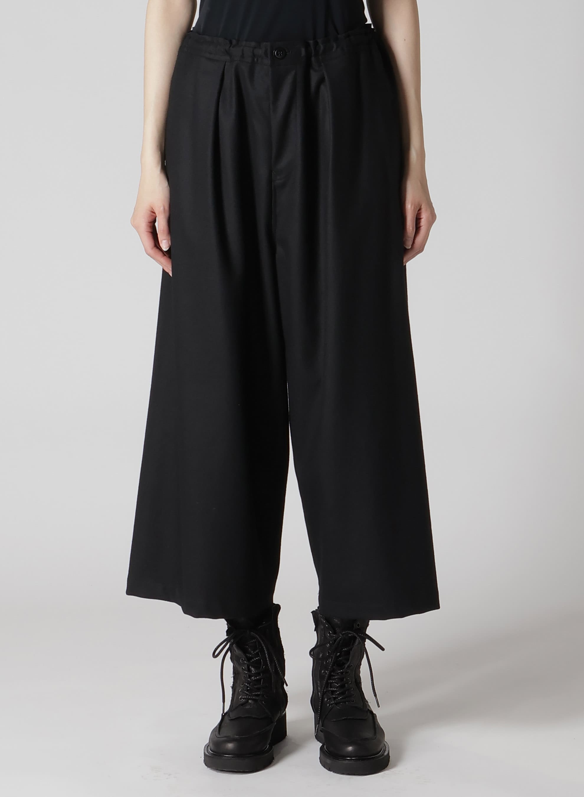 W/ FLANNEL HAND STITCHED FRONT TUCK WIDE PANTS
