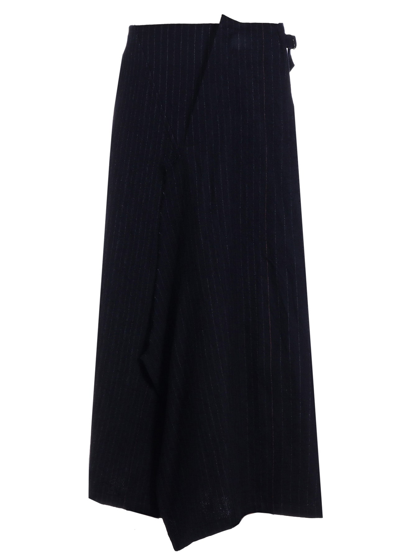 【9/13 12:00 Release】WOOL PINSTRIPE LEFT SIDE PATCH SKIRT PANTS