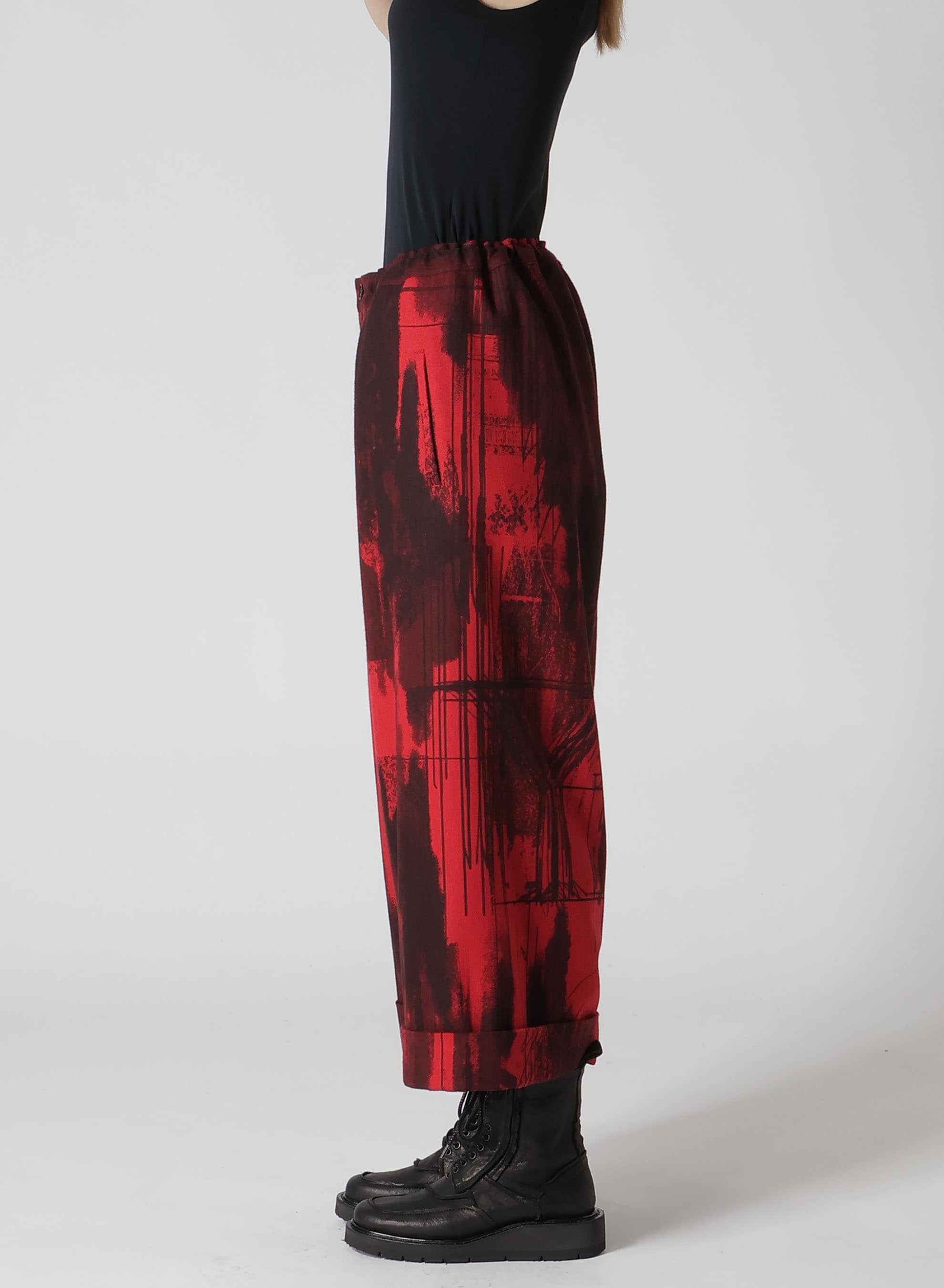 WOOL FLANNEL FRONT TUCK MACKIN PANTS