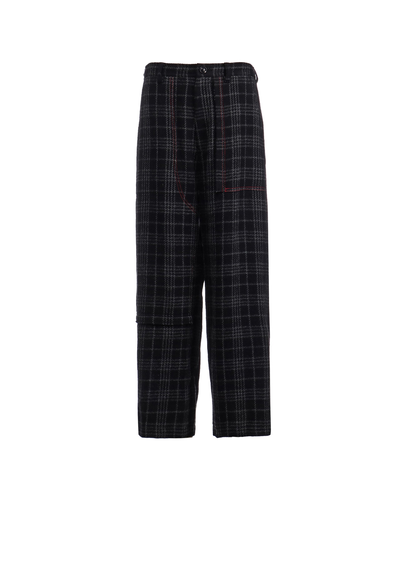 【9/1 12:00 Release】W/ CHECK RED STITCH LONG STRAIGHT PANTS