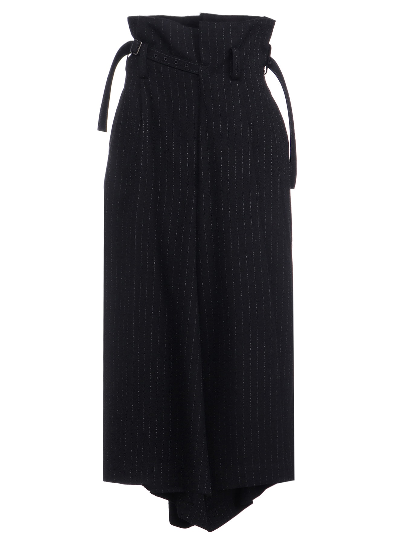 WOOL BLEND NEP STRIPE BAGGY PANTS