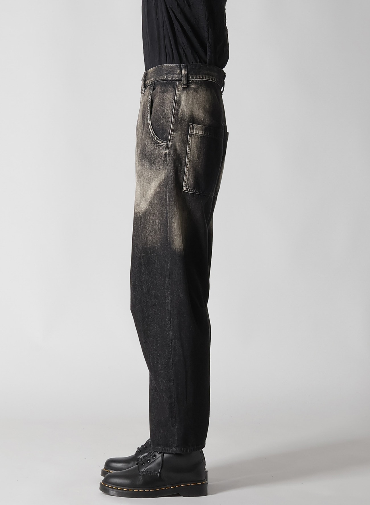 C/ SPOTTED DENIM GUSSET WIDE PANTS