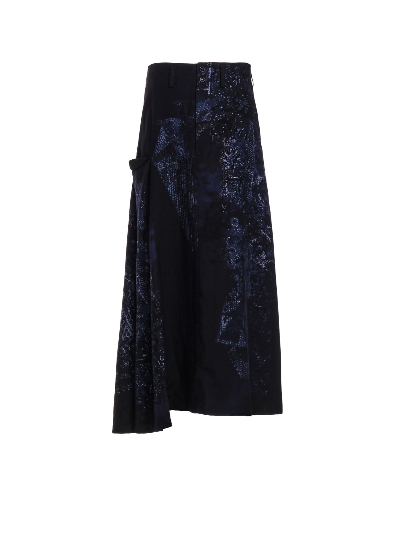 CU/ TWILL LACE DESIGN PT RIGHT FLARE SKIRT