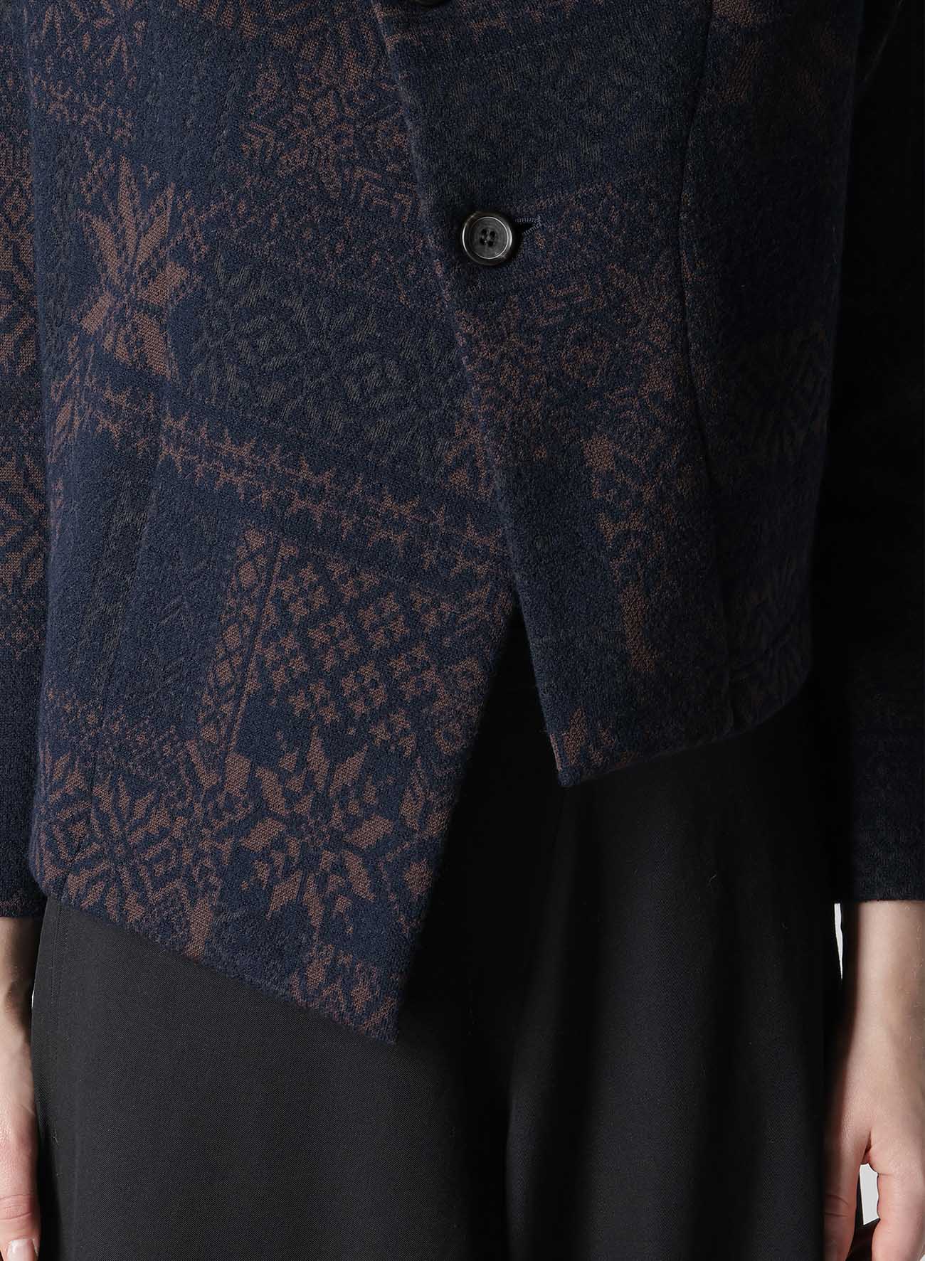 SNOW PATCHWORK W JACQUARD ASYMMETERIC JACKET