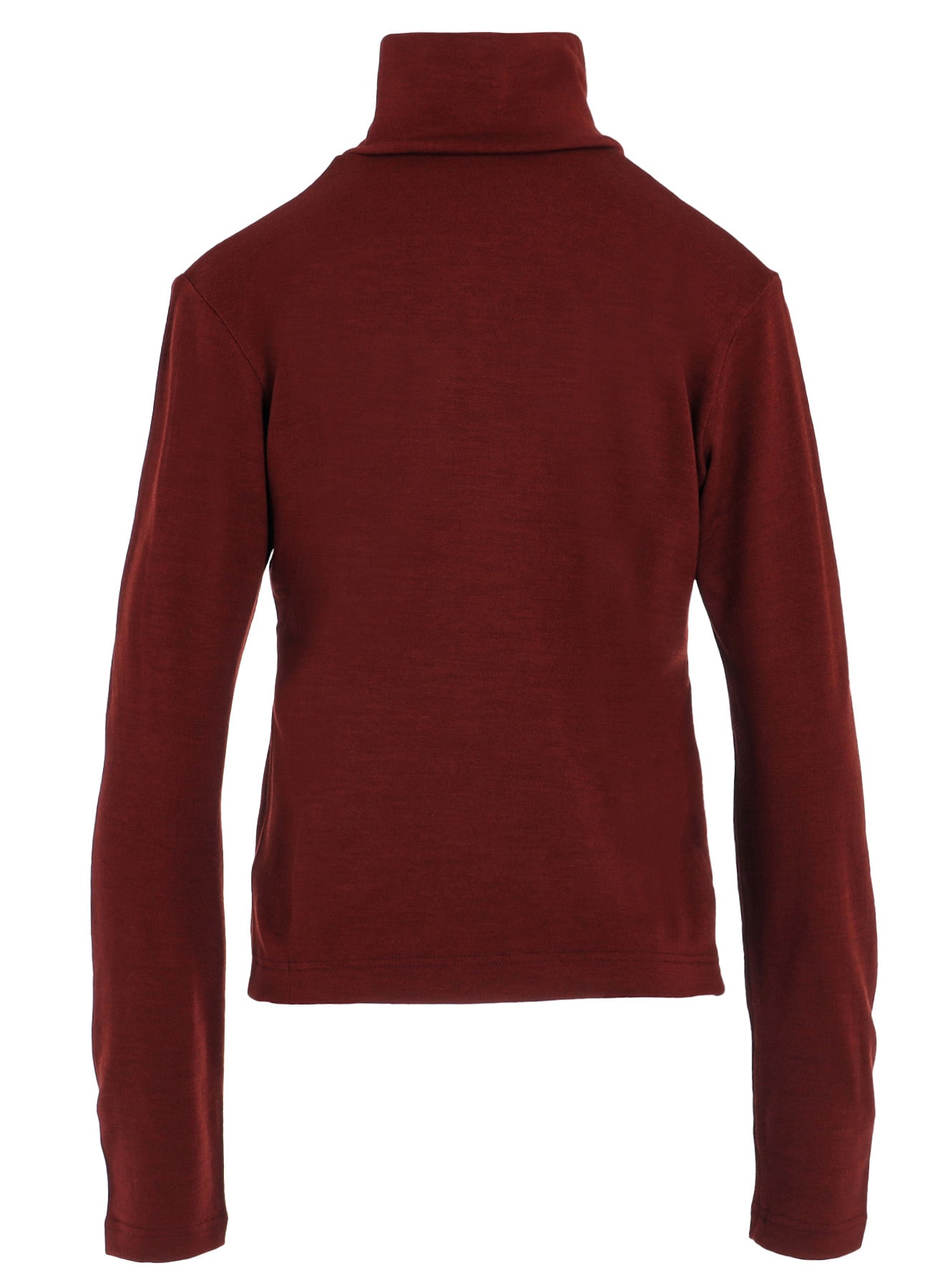 WOOL JERSEY HIGH NECK PULLOVER WITH POCKET