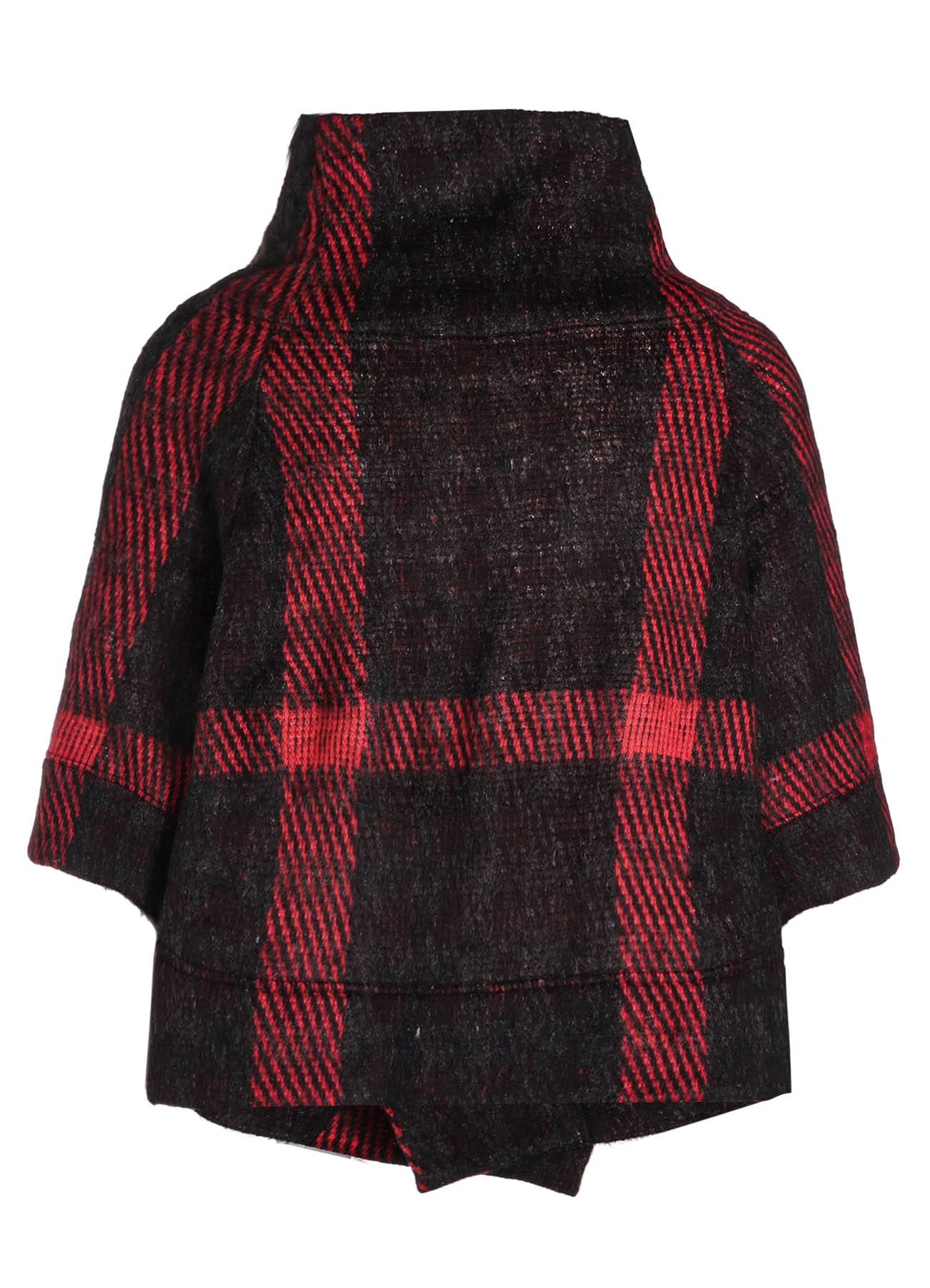 【9/13 12:00 Release】PLAID GAUZE WJQ 3/4 SLEEVE RAG CARDIGAN