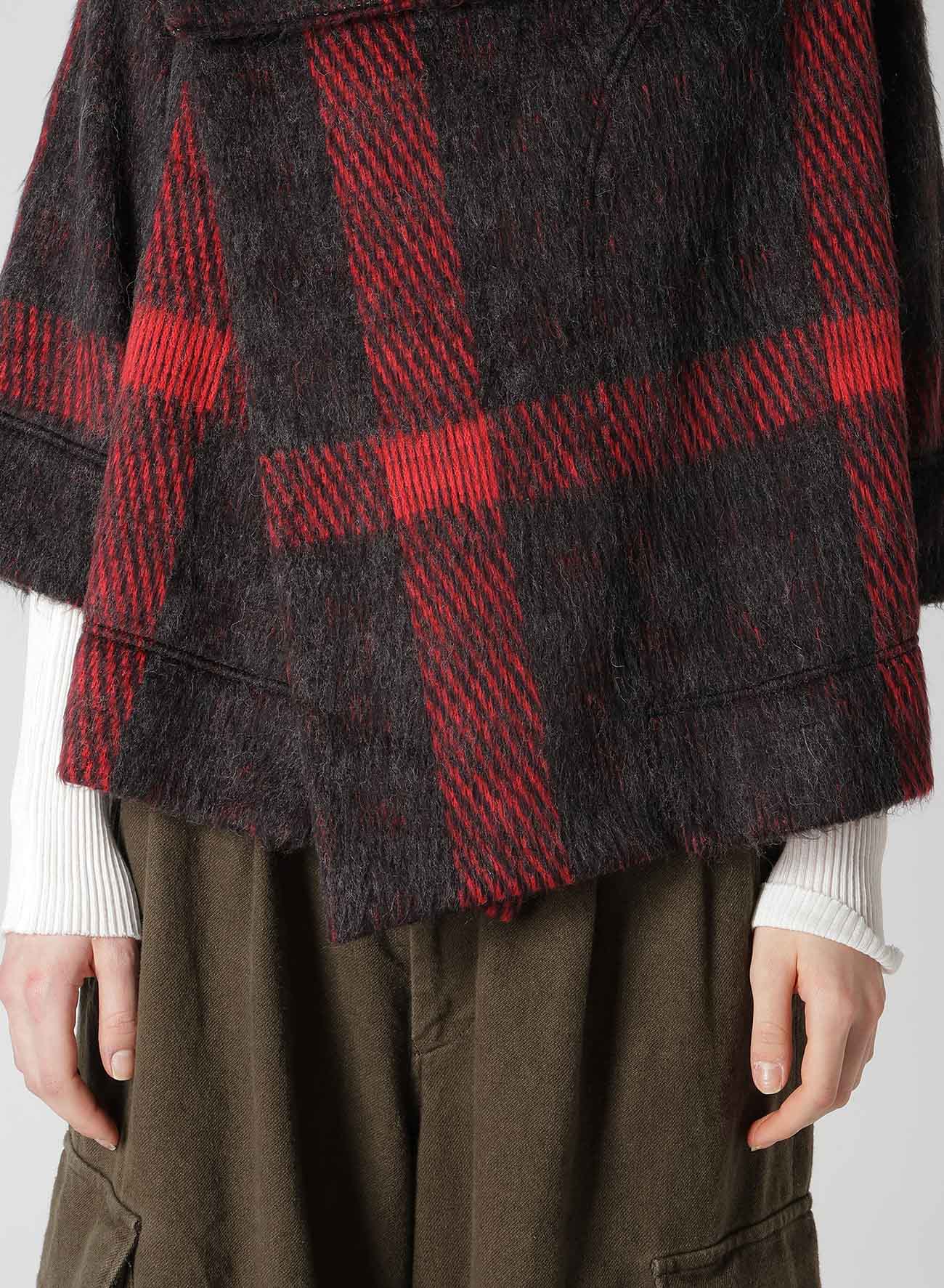 【9/13 12:00 Release】PLAID GAUZE WJQ 3/4 SLEEVE RAG CARDIGAN