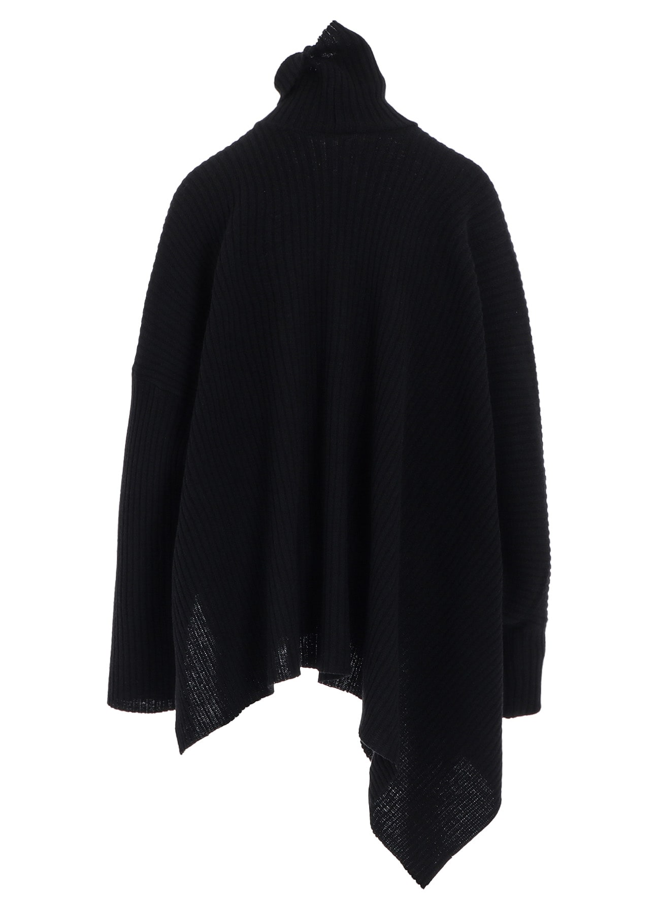 RIBBED UNBALANCED PONCHO