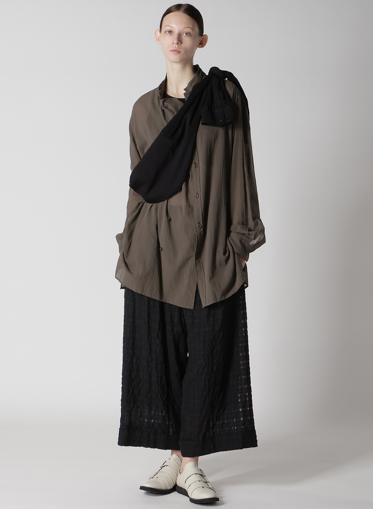 VISCOSE TRIACETATE TWILL SHIRT SLEEVE BODY BAG