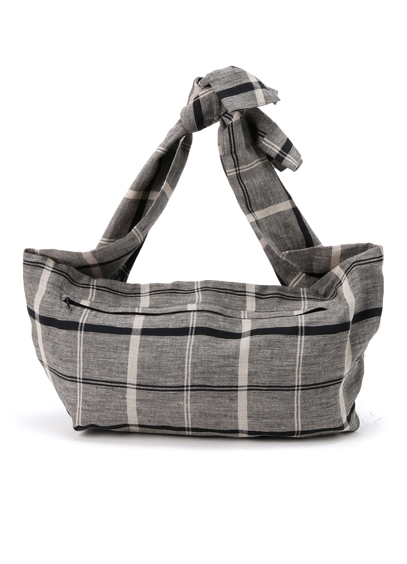 LINEN/NYLON PLAID SHIRT SLEEVE BODY BAG