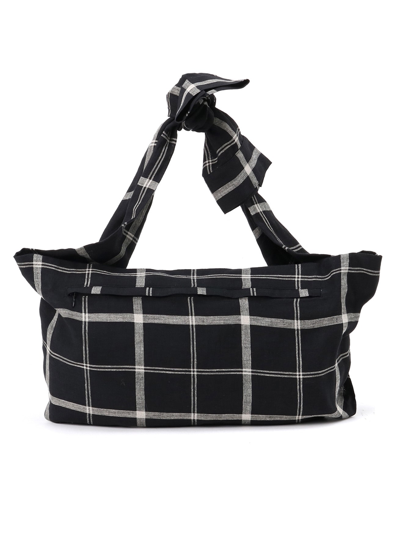 LINEN/NYLON PLAID SHIRT SLEEVE BODY BAG