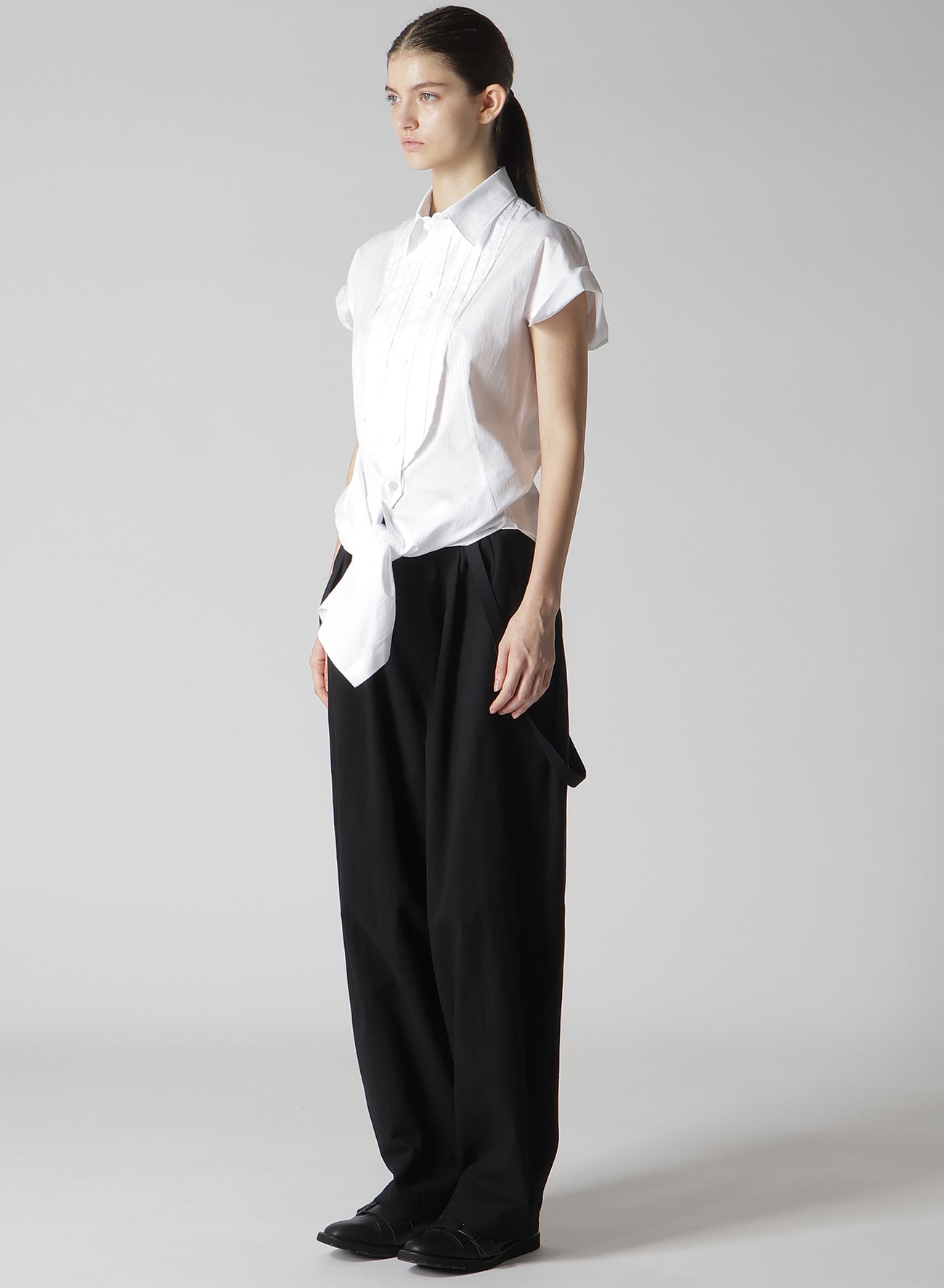 100/2 COTTON BROAD PLEATED SHIRT