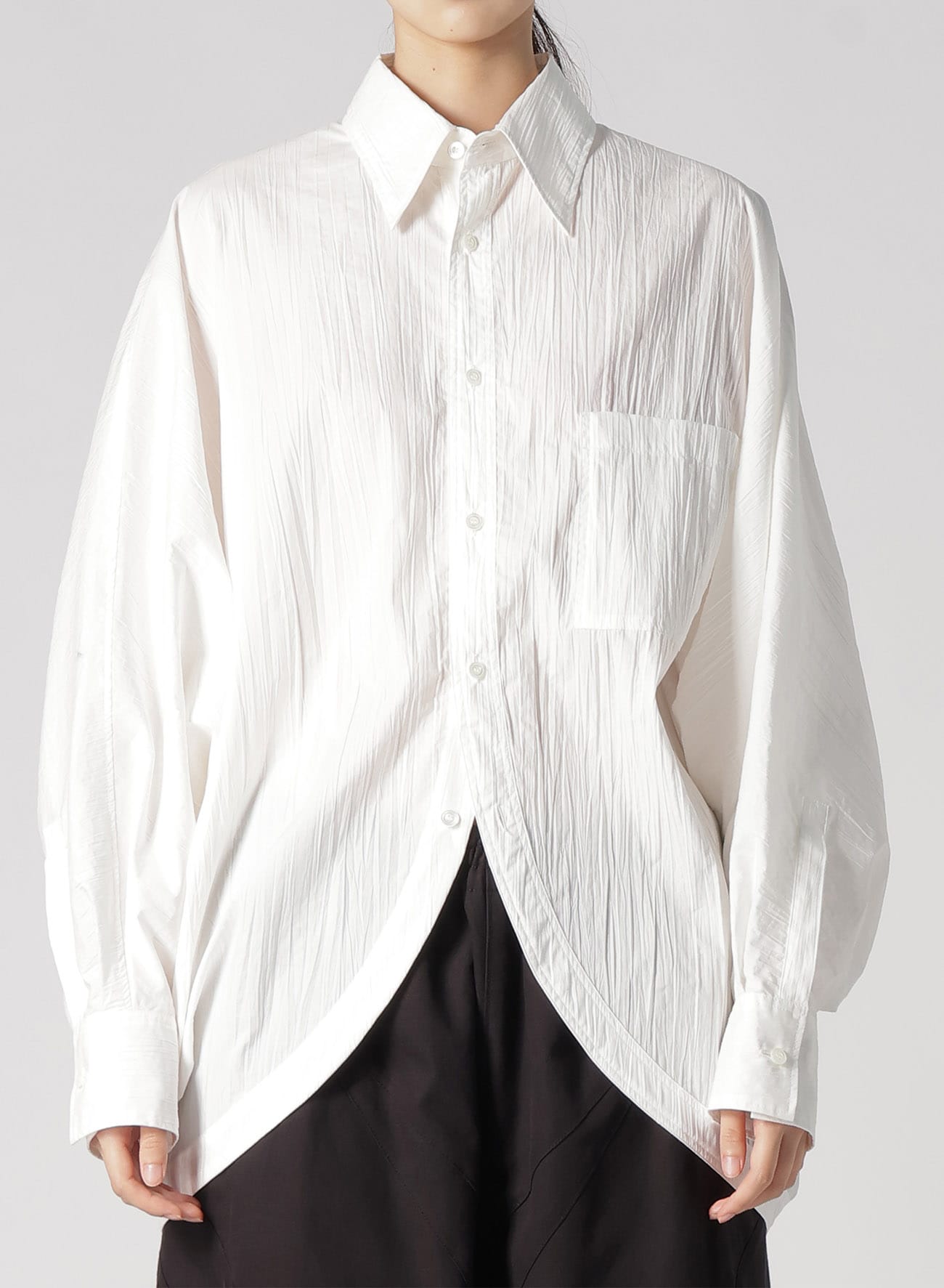 HIGH COUNT TYPEWRITER DOLMAN SLEEVE SHIRT